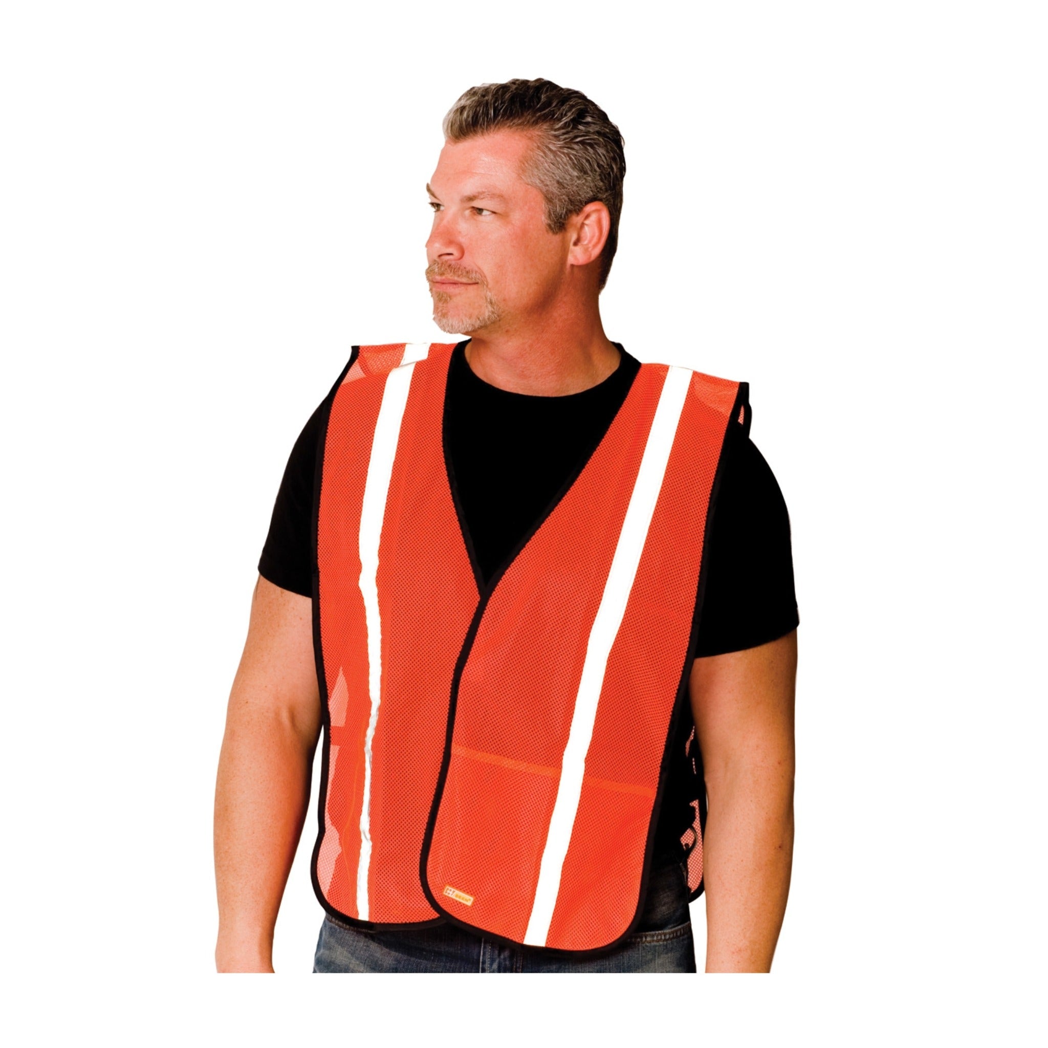 PIP 300-EVOR-E Non-ANSI One Pocket Mesh Safety Vest_Orange_Man