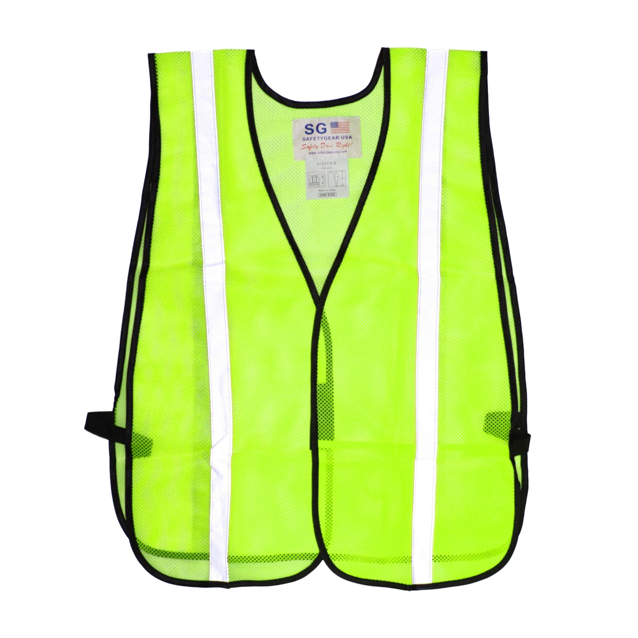 PIP 300-EVOR-E Non-ANSI One Pocket Mesh Safety Vest_Yellow_Flat