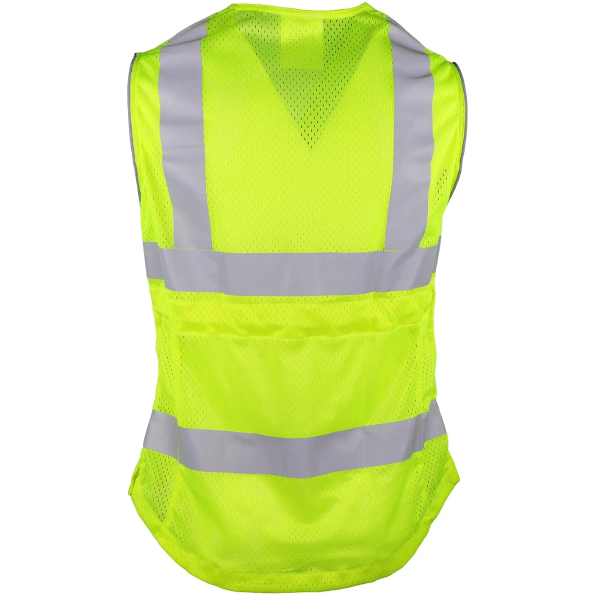 PIP 302-0312-LY ANSI Type R Class 2 Womens Contoured Vest with Solid Front, Mesh Back and Adjustable Waist_Back