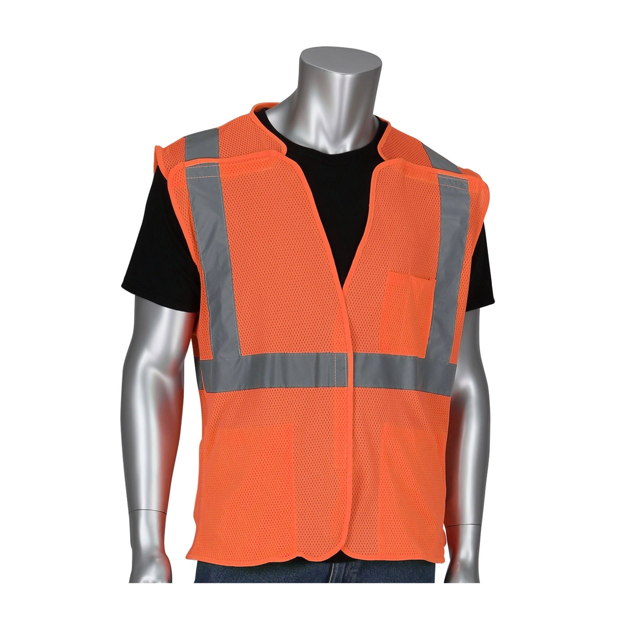 PIP 302-5PMV ANSI Type R Class 2 Three Pocket Mesh Breakaway Vest_Main