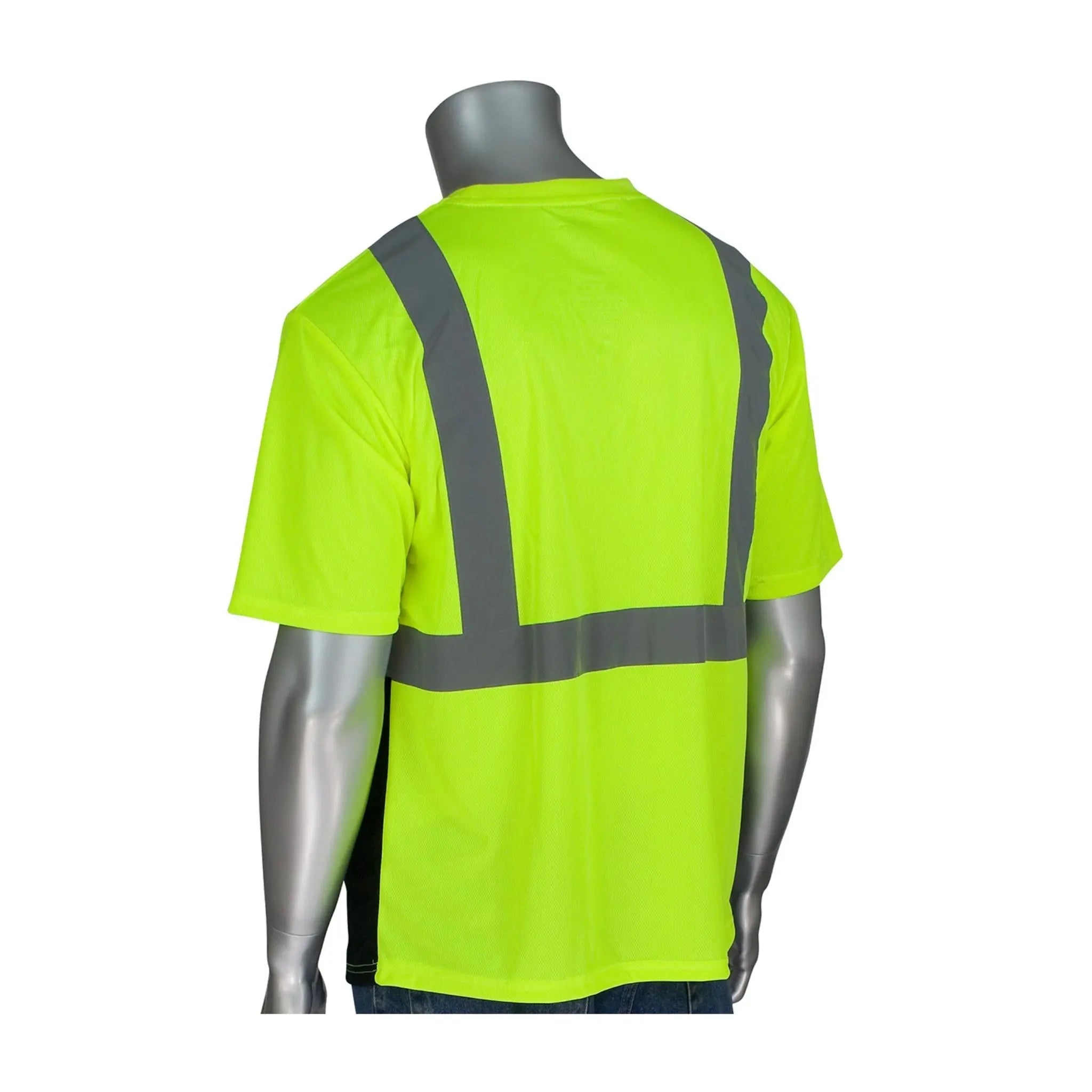 PIP 312-1250B ANSI Type R Class 2 Short Sleeve T-Shirt_Yellow_Back