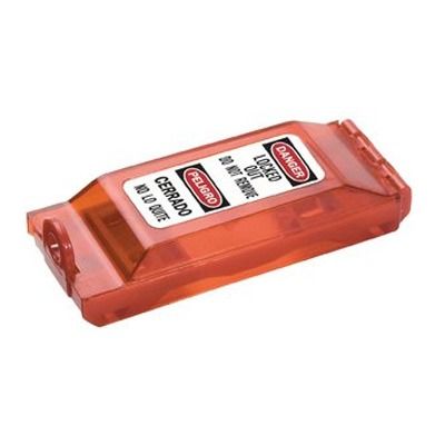 Master Lock 496B Universal Wall Switch Lockout, Red, 1 Each
