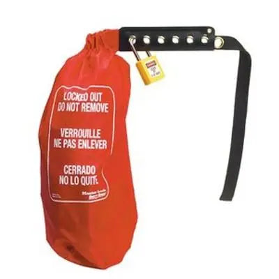 Master Lock 453L Oversized Plug and Hoist Control Cover, Red, 1 Each