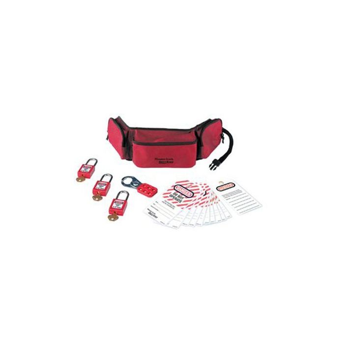Personal Lockout Pouch with Padlocks and Tags