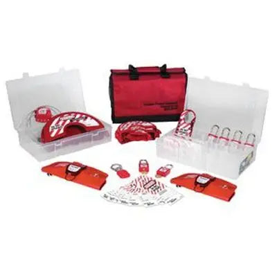 Master Lock 1458V410 Portable Lockout Kit, Group Valve , 1 Each