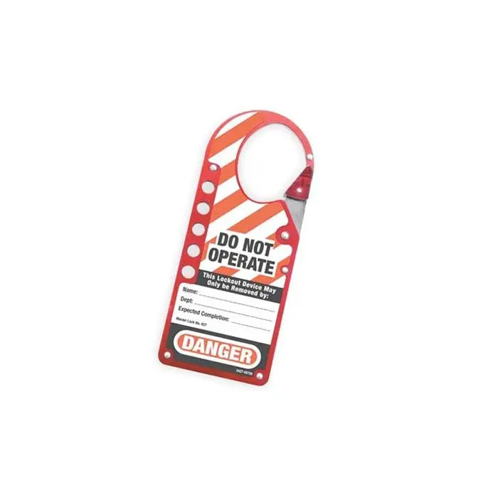 Red Labeled Snap-On Hasp