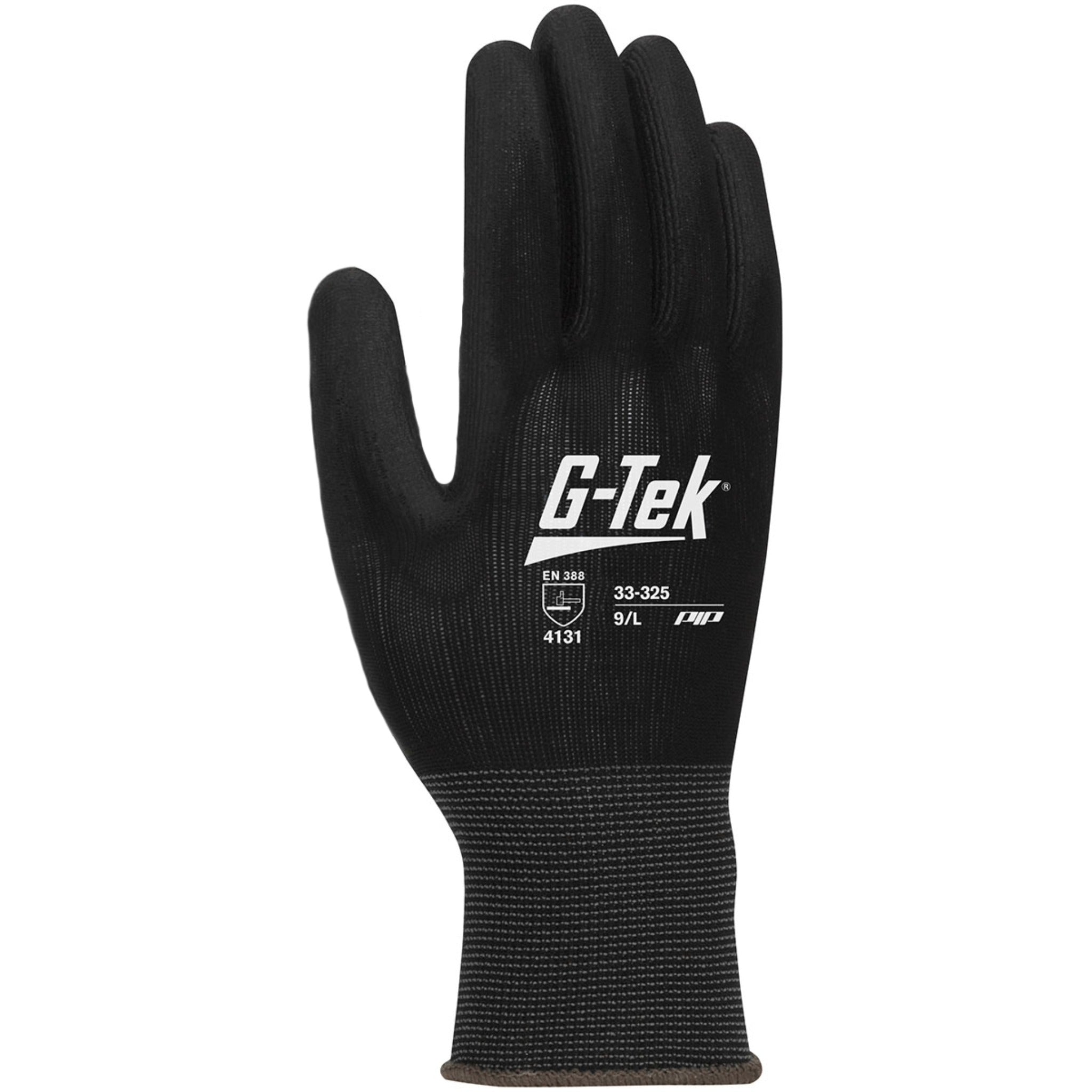 PIP G-Tek 33-325 Heavy Weight Seamless Knit Nylon Glove with Premium Thick Polyurethane Coated Flat Grip_Back_Image
