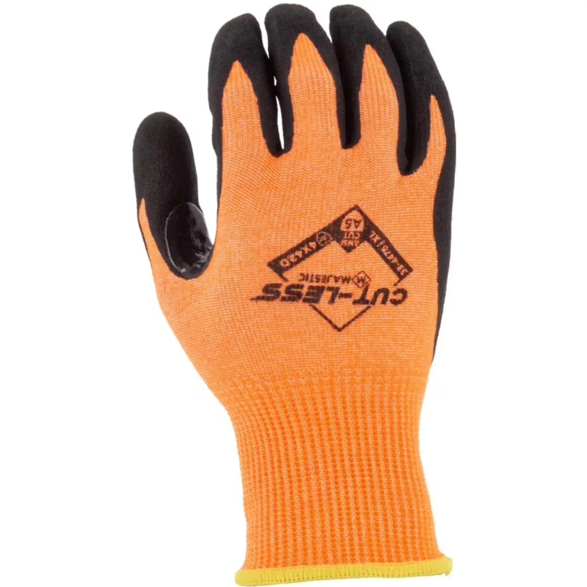MAJESTIC GLOVE Korplex 33-4476 Cut-Less Glove with Sandy Nitrile Palm, 13g, ANSI A5-Back-Image