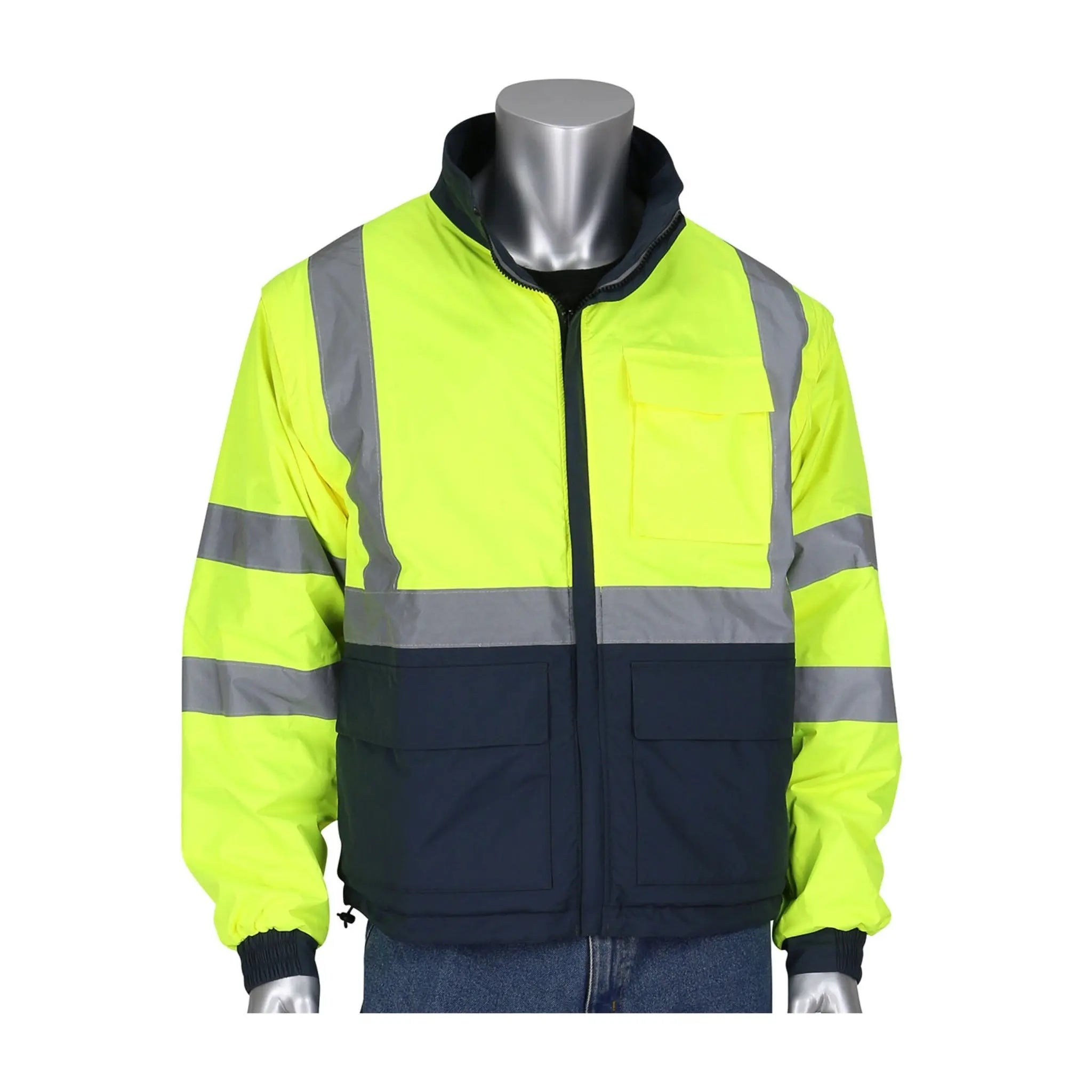 PIP 333-1500-R ANSI Type R3 4 in 1 Reversible Multi-Seasonal Windbreaker with Dark Gray Bottom_Main_Image