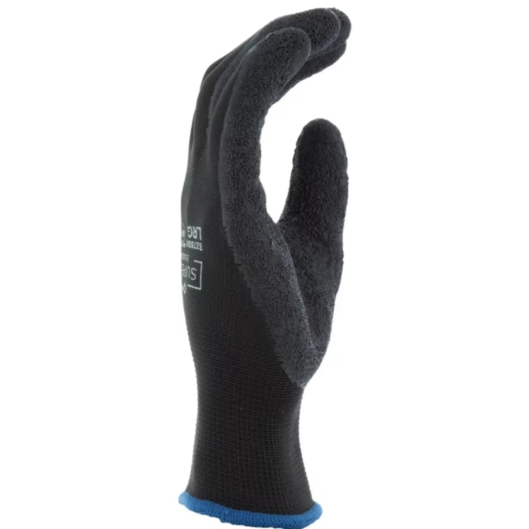 MAJESTIC GLOVE 3378BK Lightweight SuperDex Latex Palm Dipped Glove on Recycled Polyester Liner-Side-Image-2