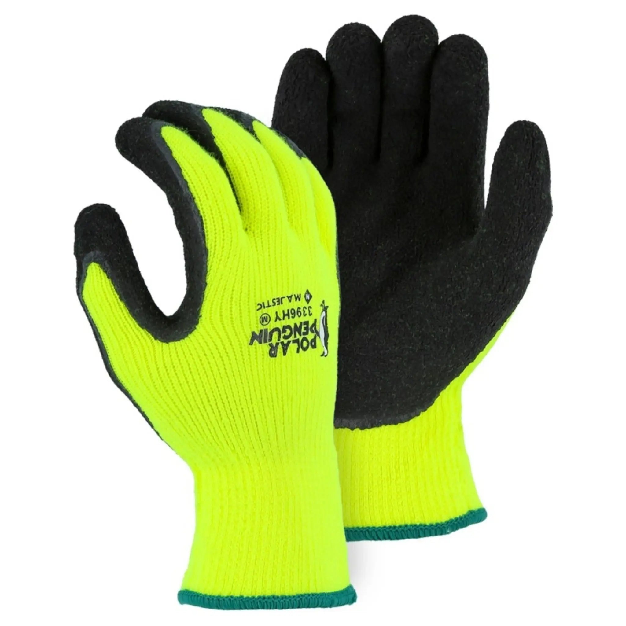 MAJESTIC GLOVE 3396HY Polar Penguin Winter Lined Napped Terry Glove with Foam Latex Dipped Palm-Main-Image