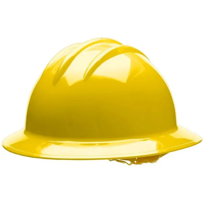 Bullard C35 35YLR 6pt. Ratchet Classic Extra Large Full Brim w/Accessory Slots Yellow Hard Hat 20/Case