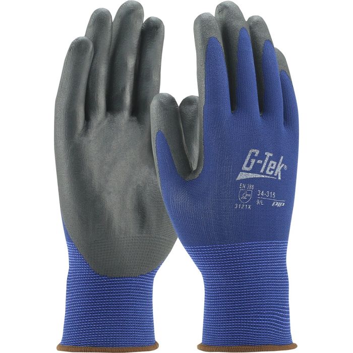PIP G-Tek 34-315 15 Gauge Seamless Knit Polyester Glove with Nitrile Coated Foam Grip, Box of 12