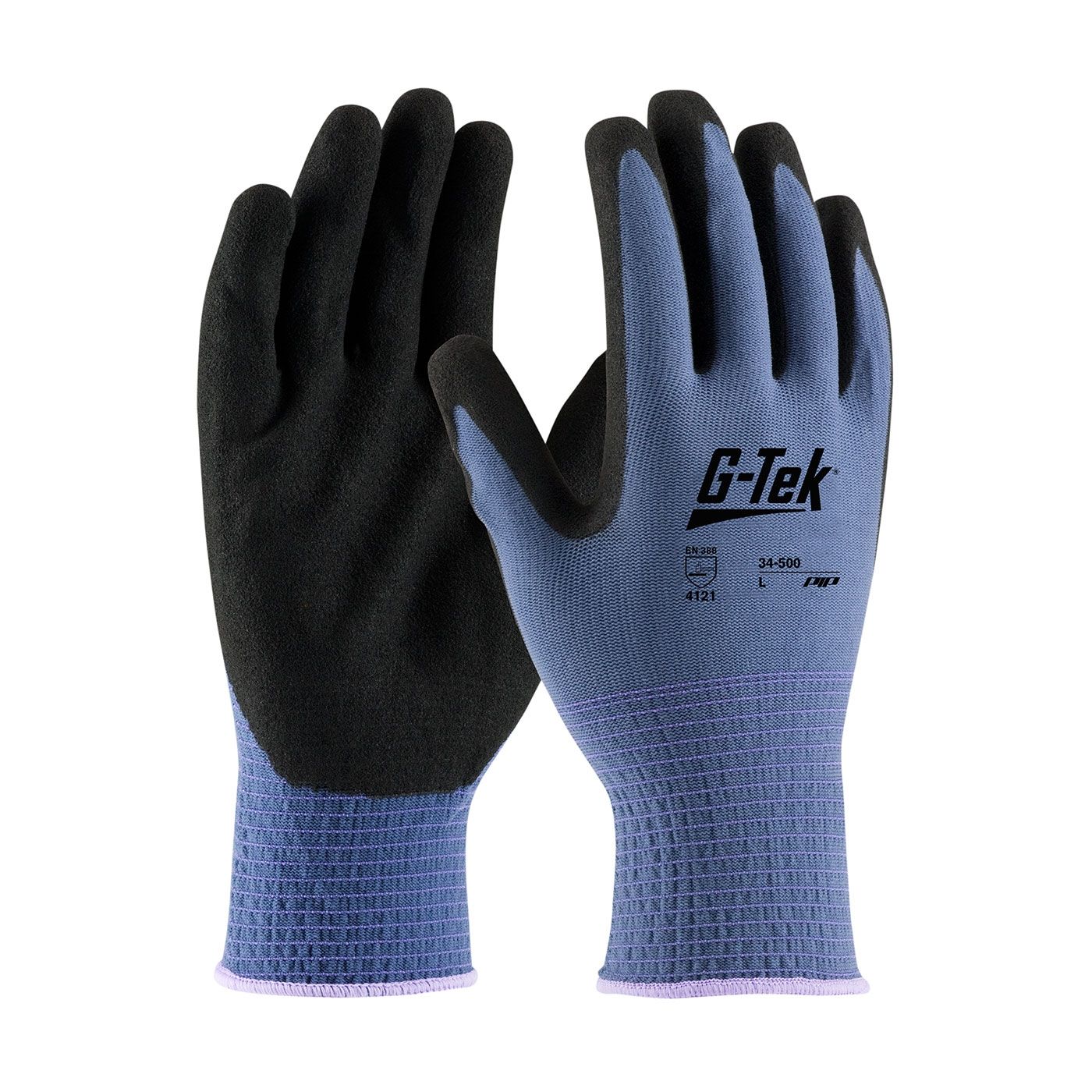 PIP G-Tek 34-500 AG Seamless Knit Gloves with Nitrile Coated MicroSurface Grip (1 Dozen)