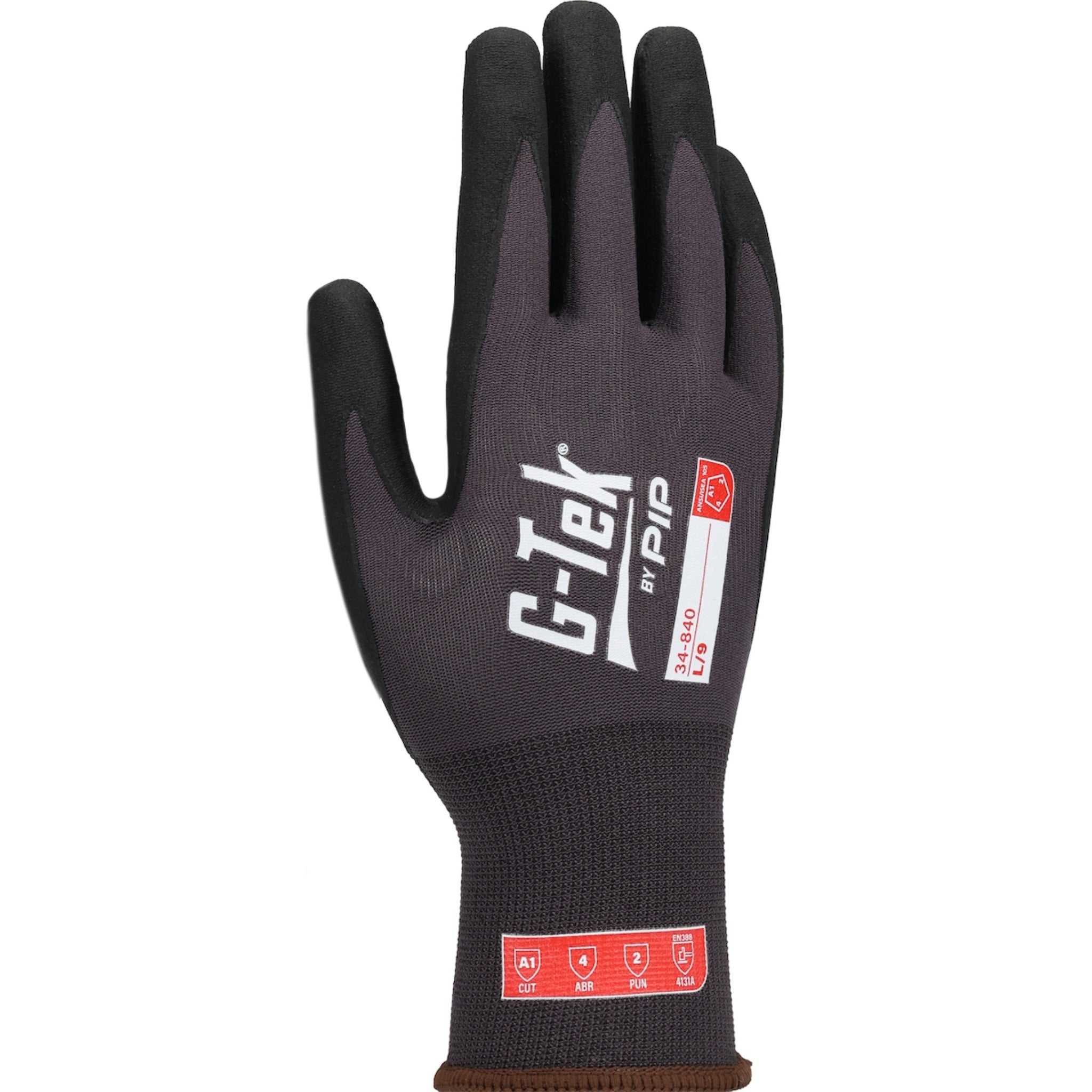PIP G-Tek 34-840 Premium Seamless Knit Nylon Glove with Foam Nitrile Coating_Back_Image