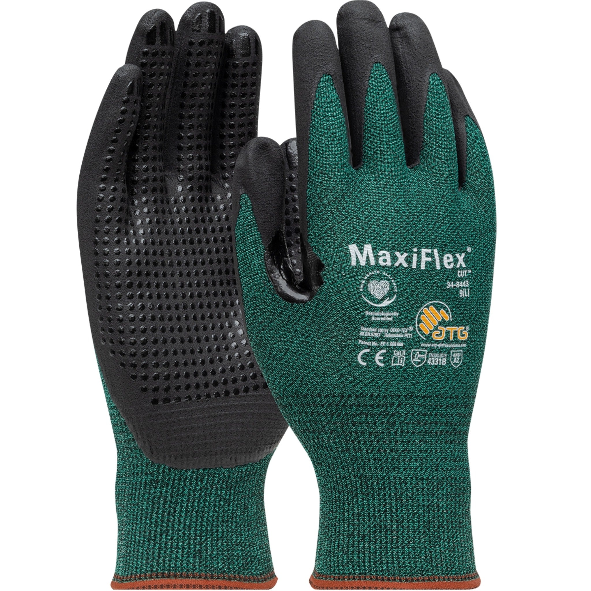PIP MaxiFlex Cut 34-8443V Seamless Knit Engineered Yarn Glove with Premium Nitrile Coated MicroFoam Grip, Vend Ready_Main_Image