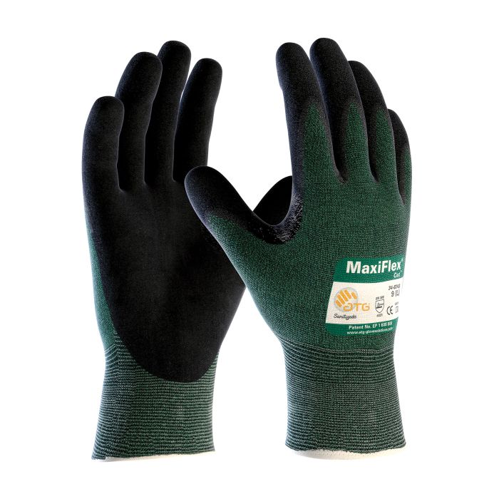 PIP ATG 34-8743 MaxiFlex Cut Seamless Knit Glove with Black MicroFoam Nitrile Coated, 1 Pair