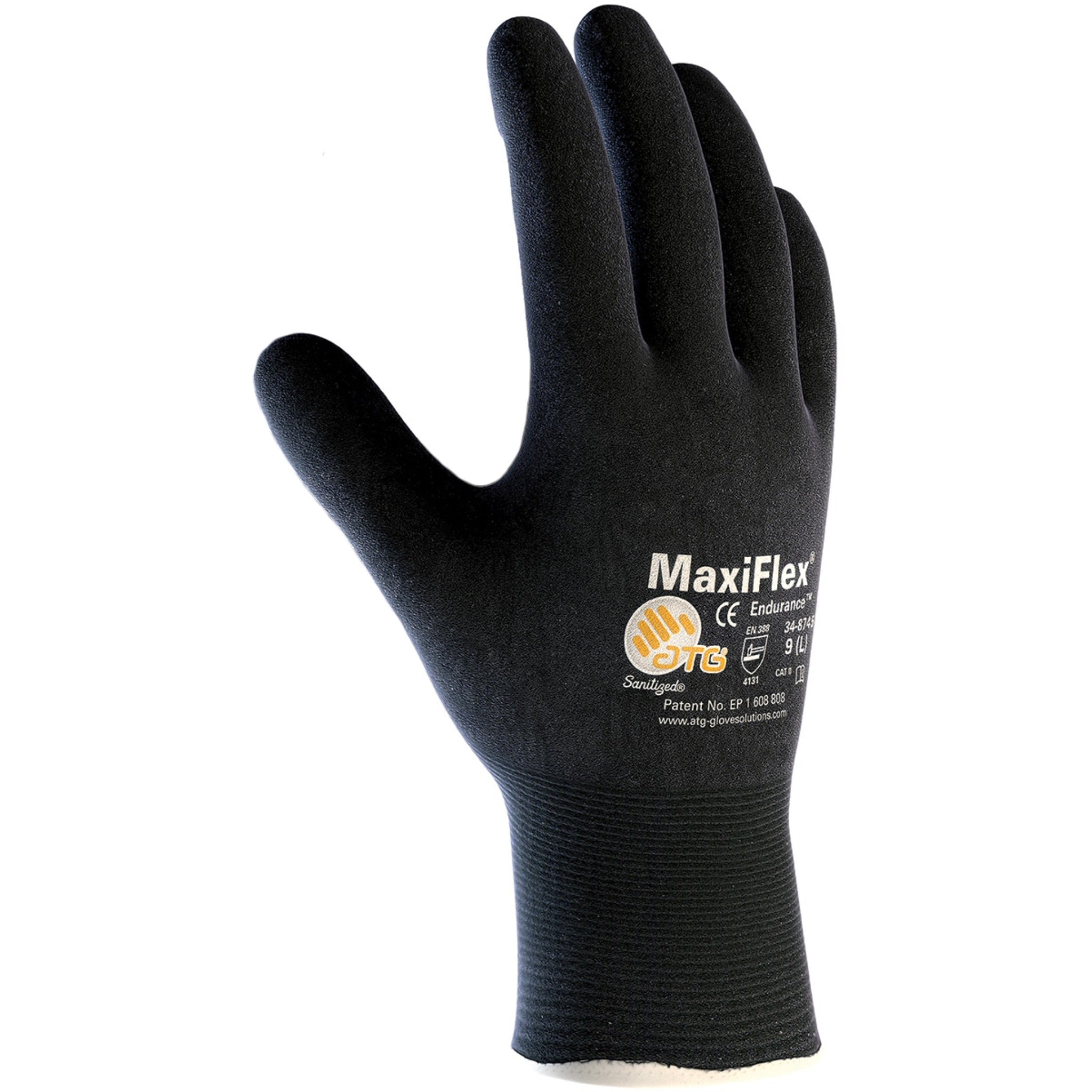 PIP ATG 34-8745 MaxiFlex Endurance Touchscreen Compatible Nylon Glove with MicroFoam Grip and Micro Dot Palm_Back_Image