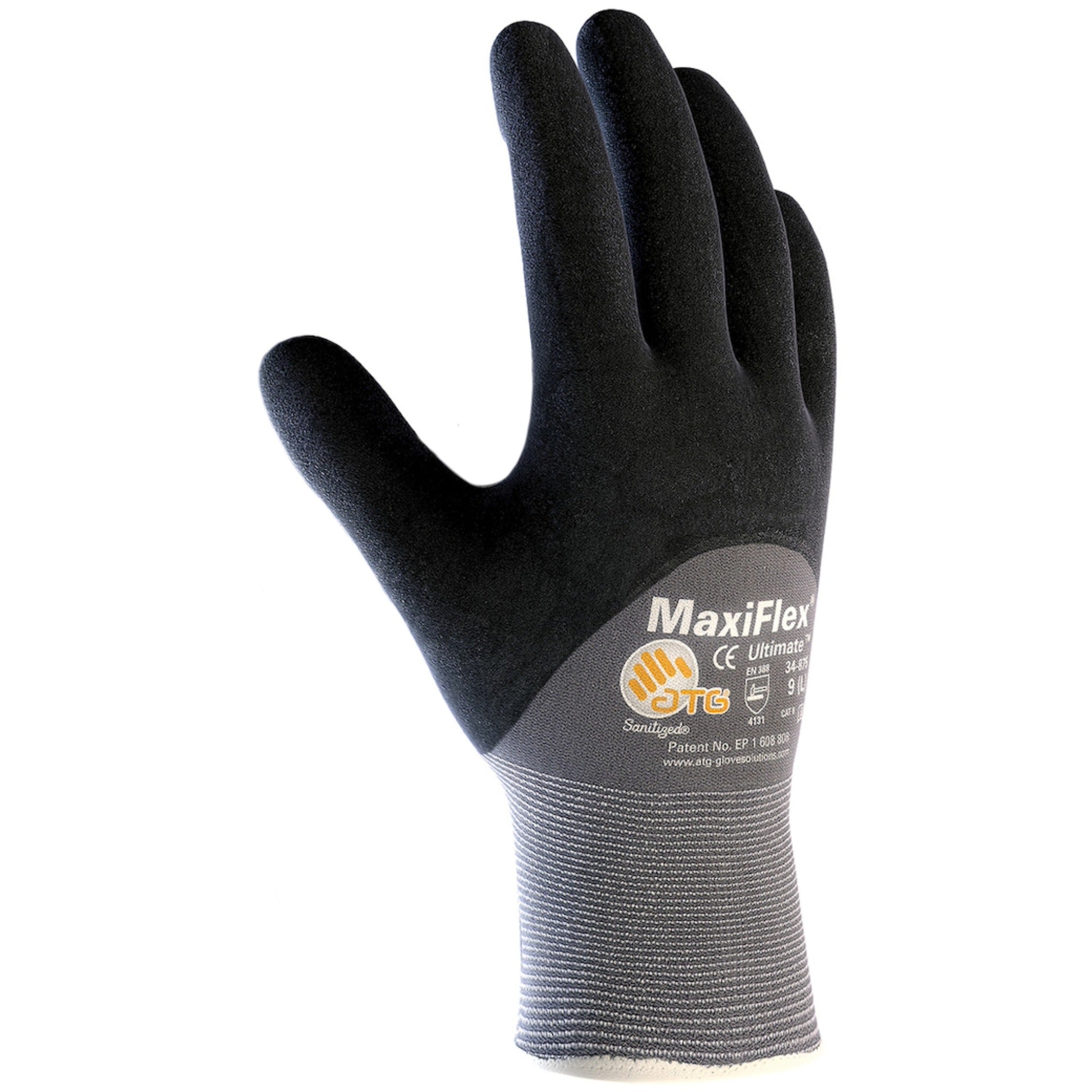 PIP ATG 34-875 MaxiFlex Ultimate Touchscreen Compatible Nylon Glove with MicroFoam Nitrile Coating_Back_Image