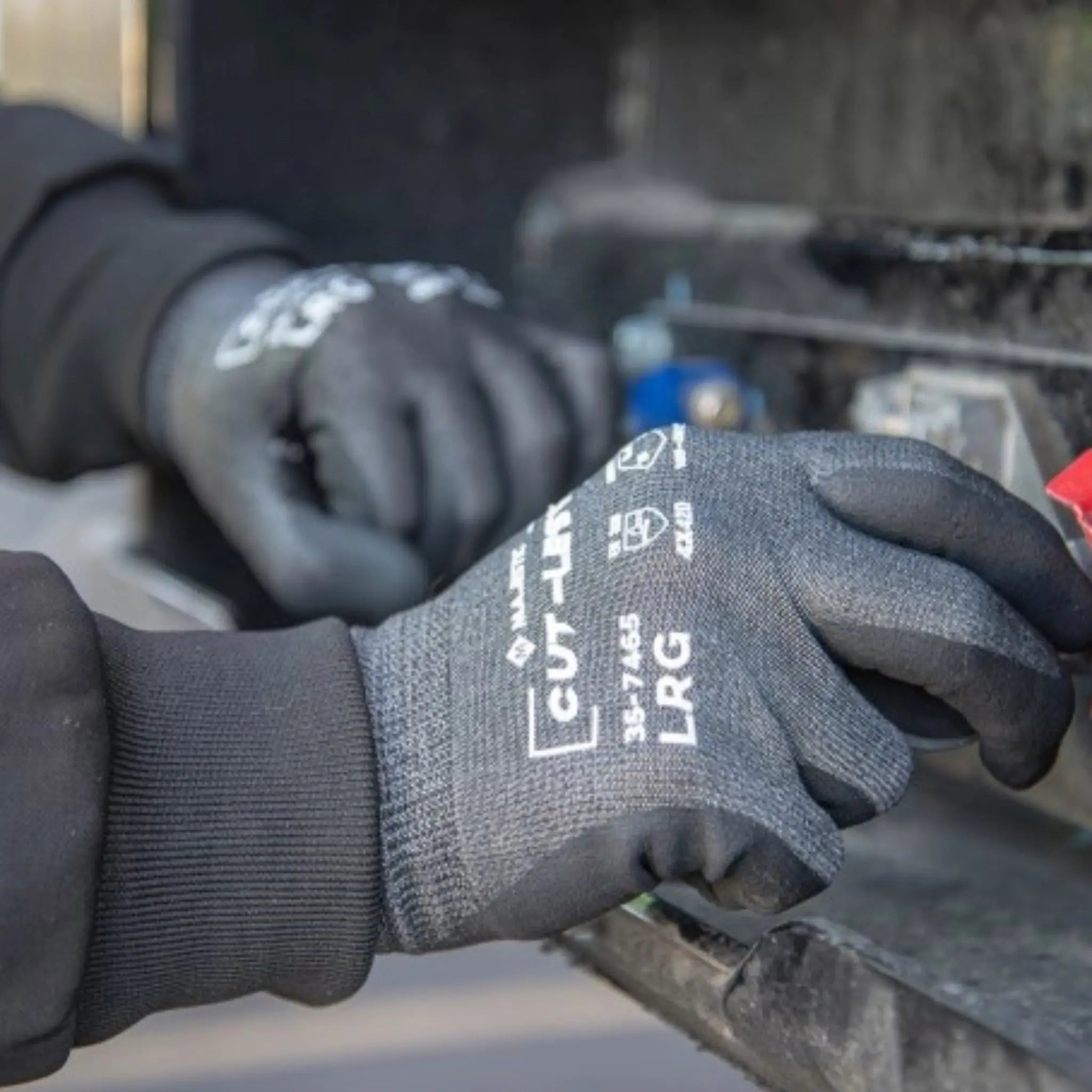 MAJESTIC GLOVE 35-7465 Cut-Less Korplex Glove with Foam Nitrile Palm-Model-3