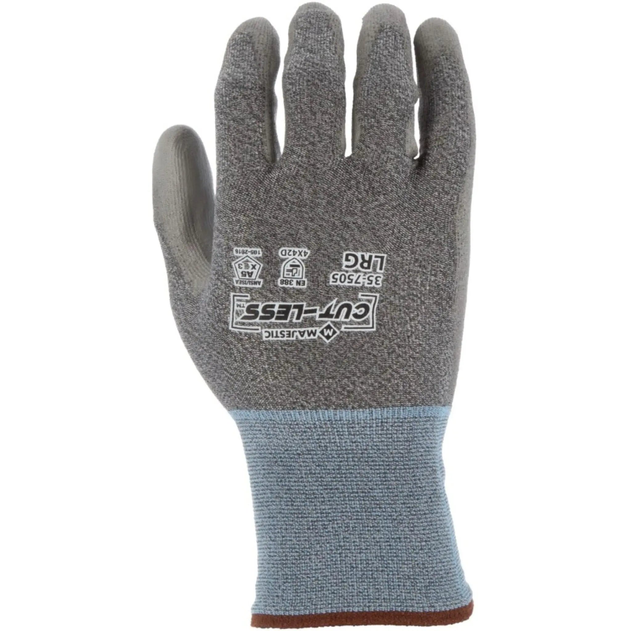 MAJESTIC GLOVE 35-7505 Cut-Less Korplex Glove with Polyurethane Palm-Back-Image