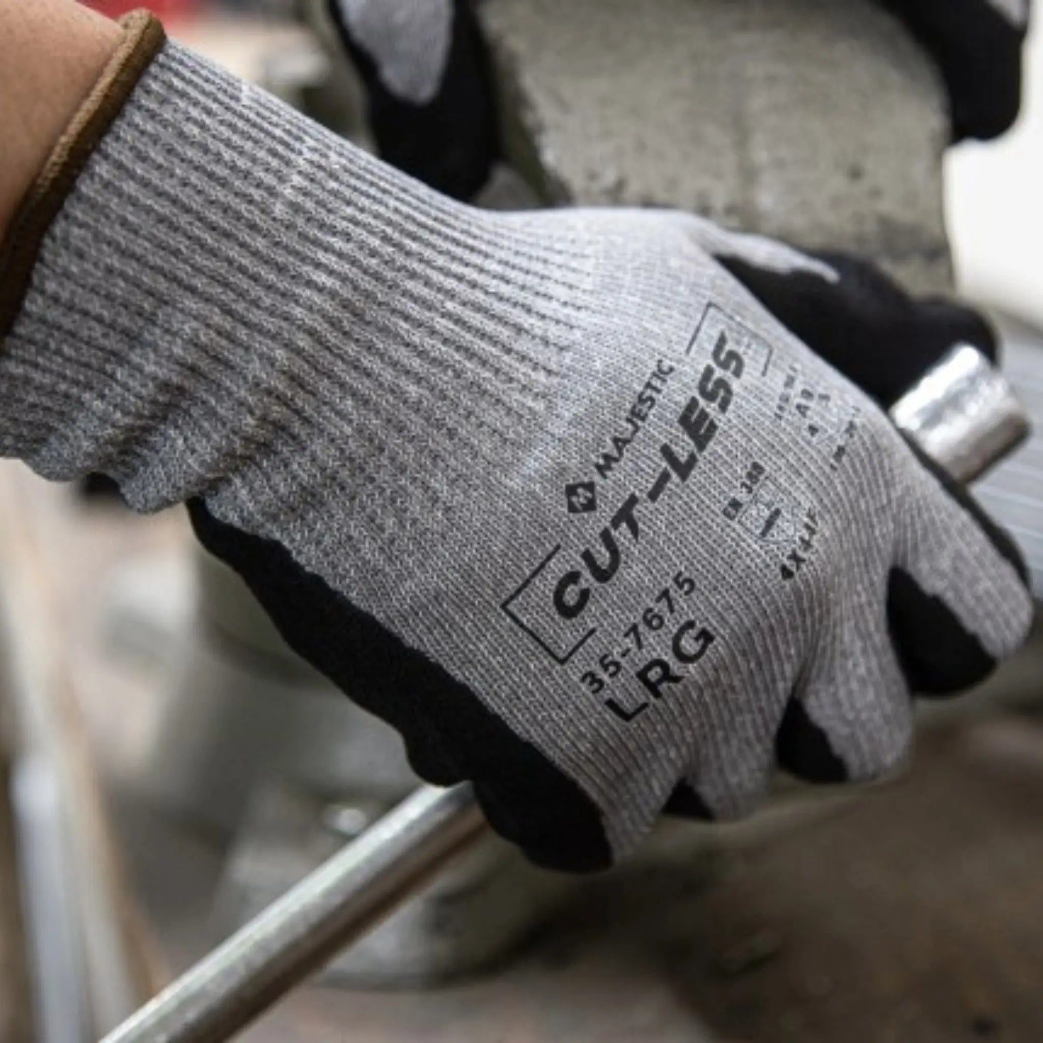 MAJESTIC GLOVE 35-7675 Cut-Less Korplex Glove with Sandy Nitrile Palm-Model