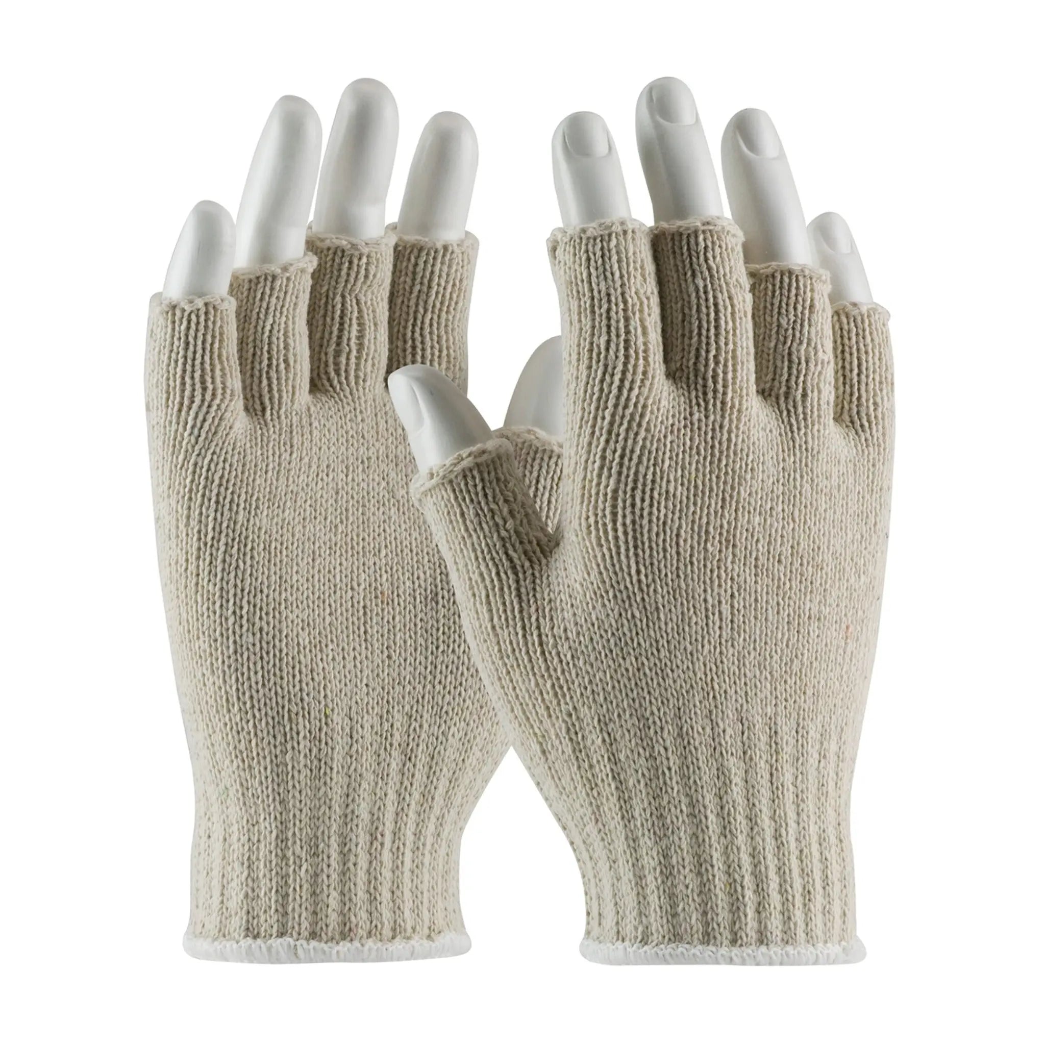 PIP 35-C119 Medium Weight Seamless Knit Cotton/Polyester Half-Finger Glove_Main_Image