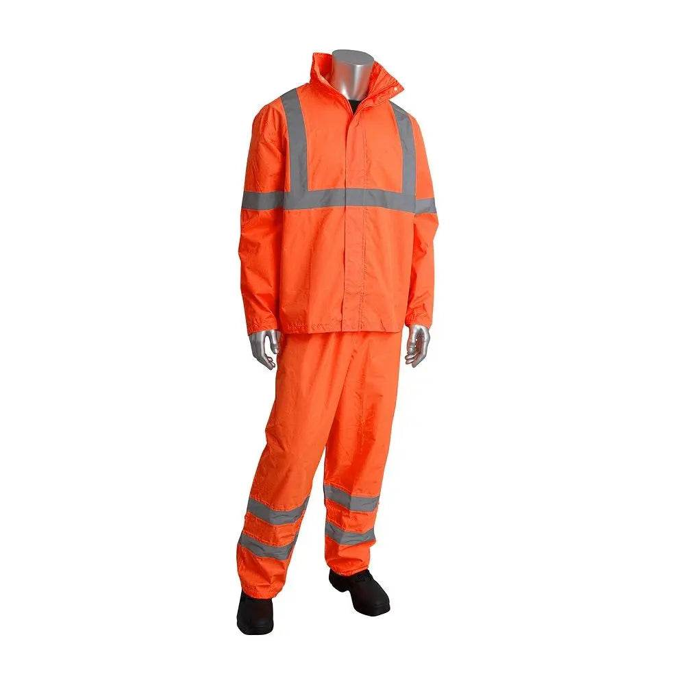 PIP Falcon Viz 353-1000 ANSI Type R Class 3 Two-Piece Value Rainsuit Set, 1 Each