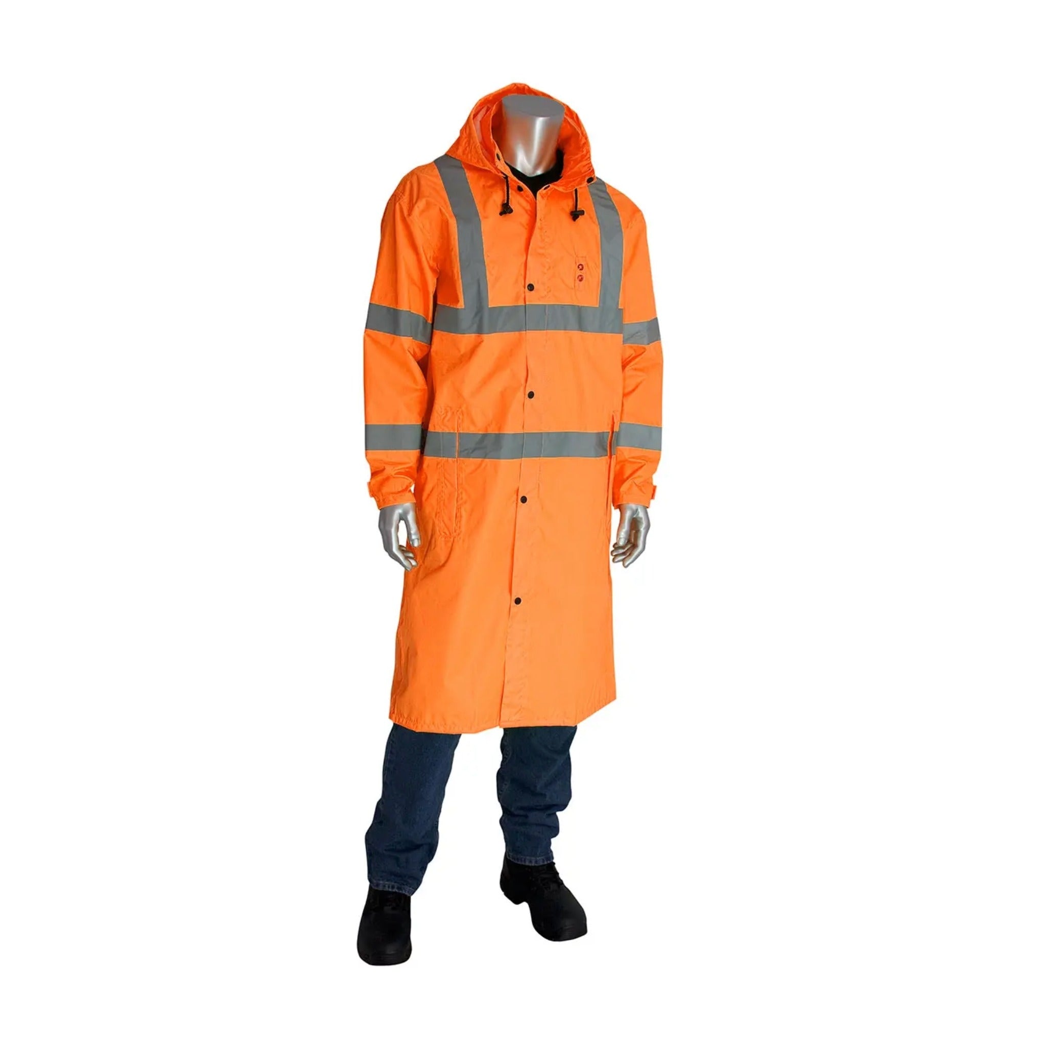 PIP Viz 353-1048 ANSI Type R Class 3 Value All Purpose 48-Inch Raincoat_OR_Main