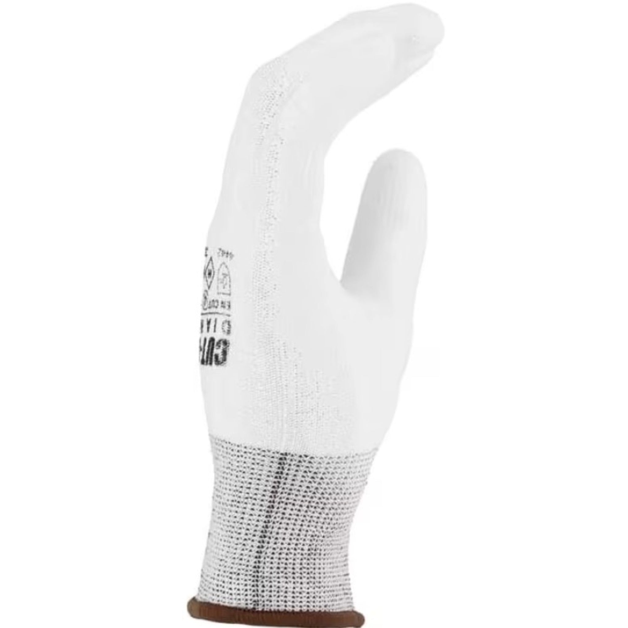 MAJESTIC GLOVE 37-3435 Cut-Less Dyneema Glove with Polyurethane Palm, 13g, ANSI A3, White, 1 Dozen