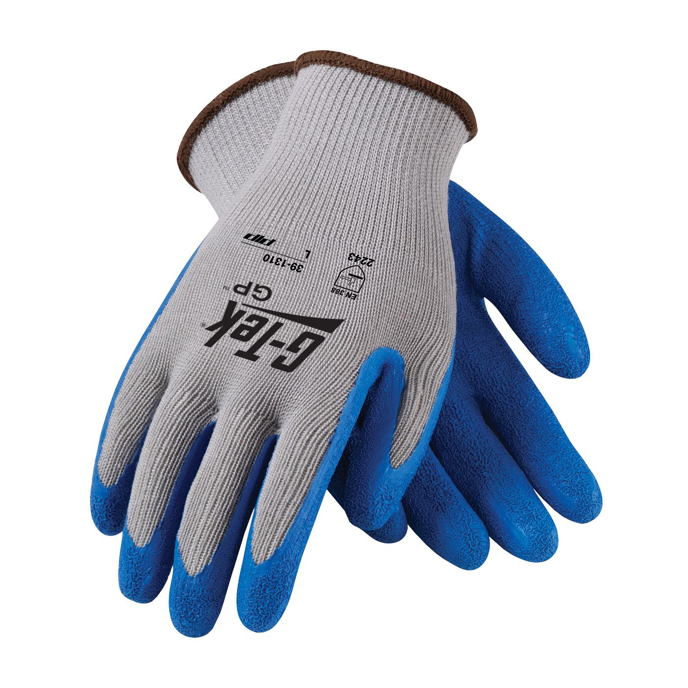 PIP 39-1310 Seamless Knit with Coated Crinkle Grip Work Glove - Gray Color 12 Pairs