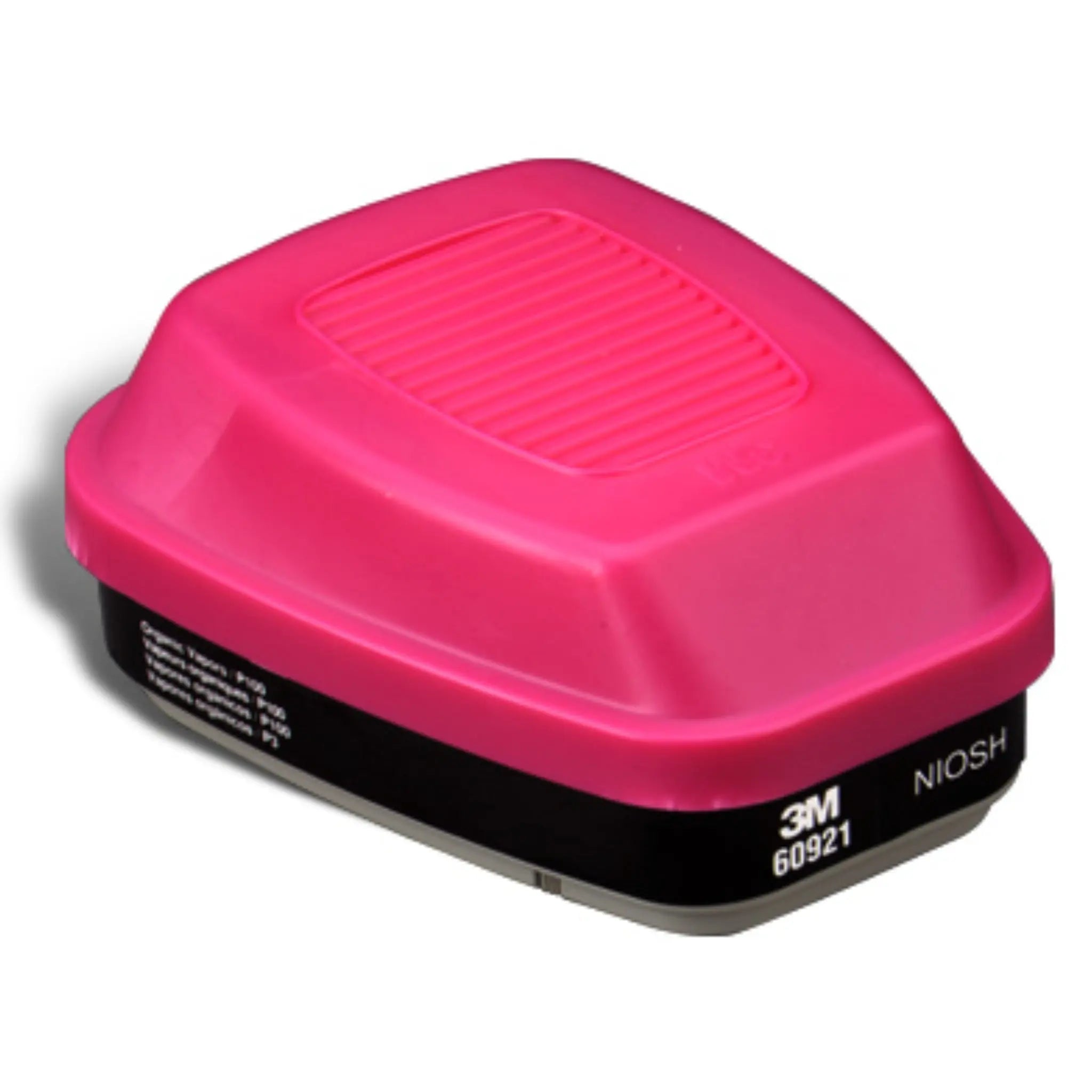 3M 60921 P100 Organic Vapor Cartridge/Filter, Magenta/Black, Top View