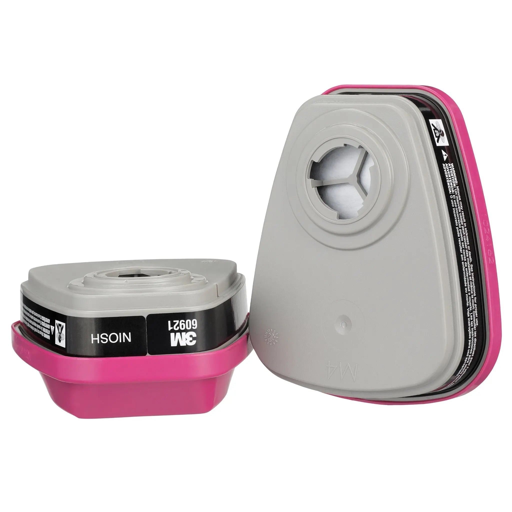 3M 60921 P100 Organic Vapor Cartridge/Filter, Magenta/Black, Left Side Image