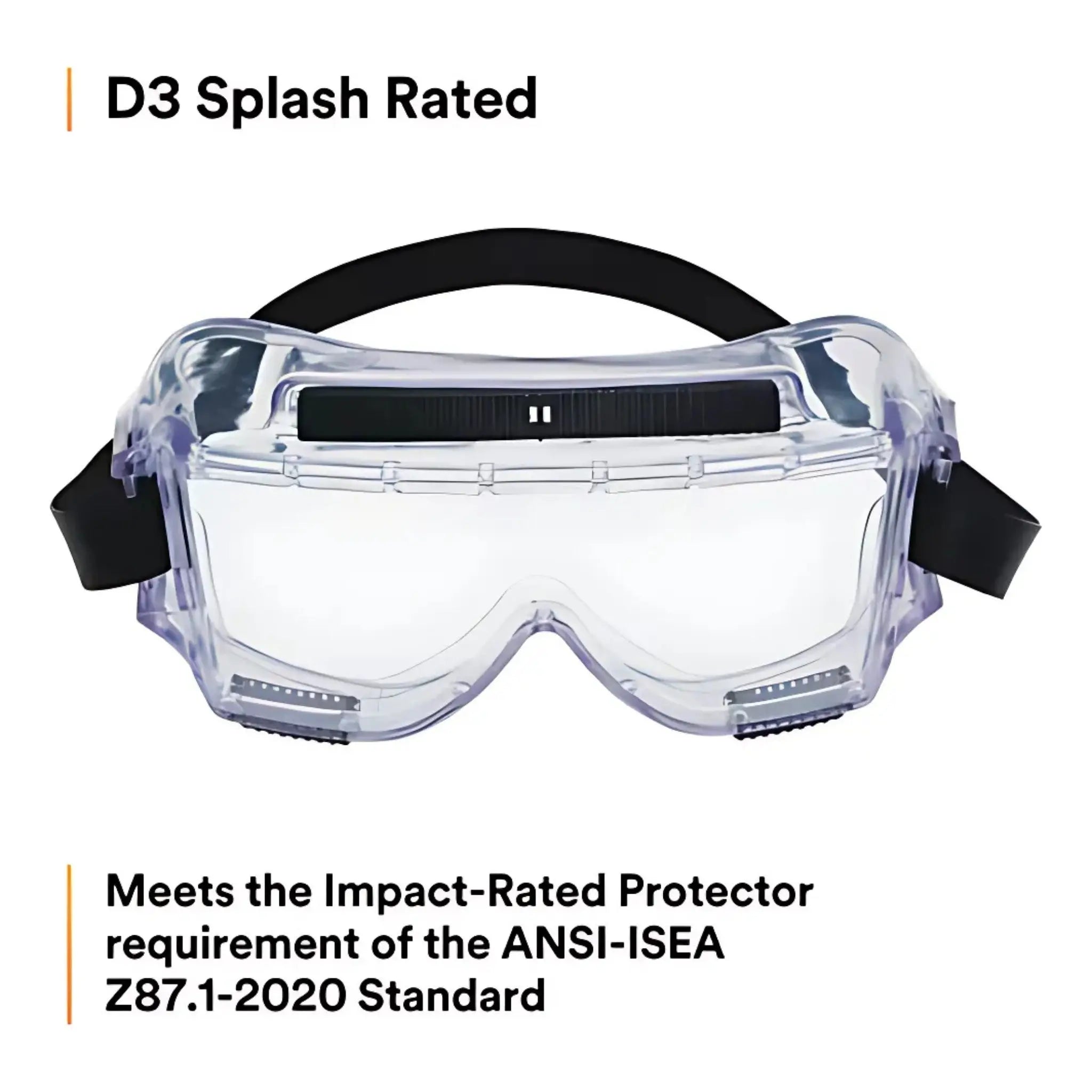 3M Centurion Splash Safety Goggles 454, 40304-00000-10, Clear Lens, 10 ea/Case, Details_05