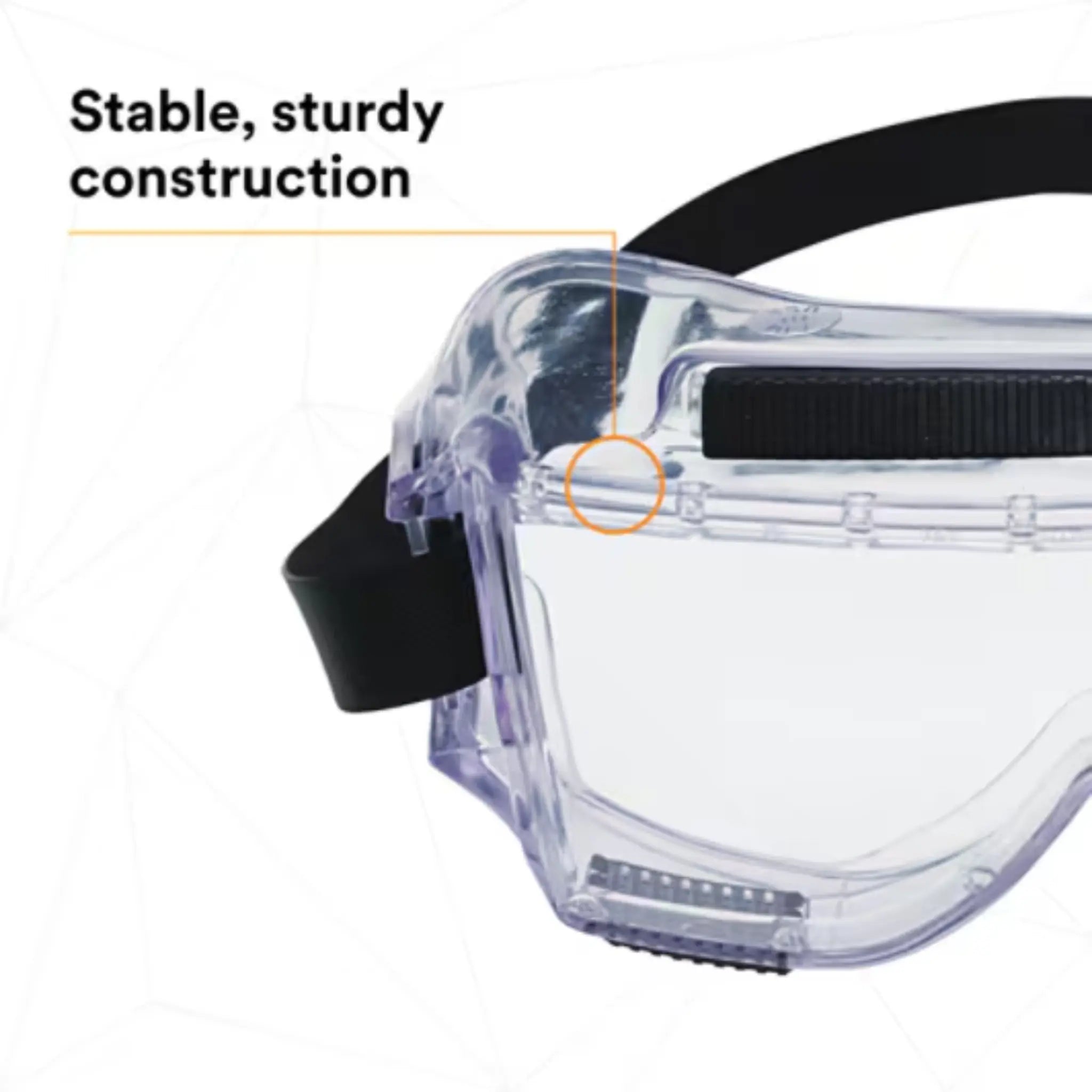 3M Centurion Splash Safety Goggles 454, 40304-00000-10, Clear Lens, 10 ea/Case, Details_07