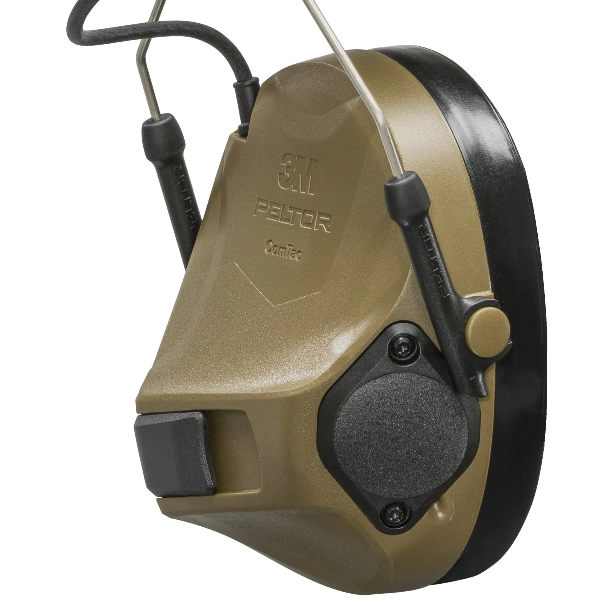 3M PELTOR MT14H418A-47-CY ComTac VIII Single Comm Headset, Nexus 4-Con, Coyote Brown, Right Side View