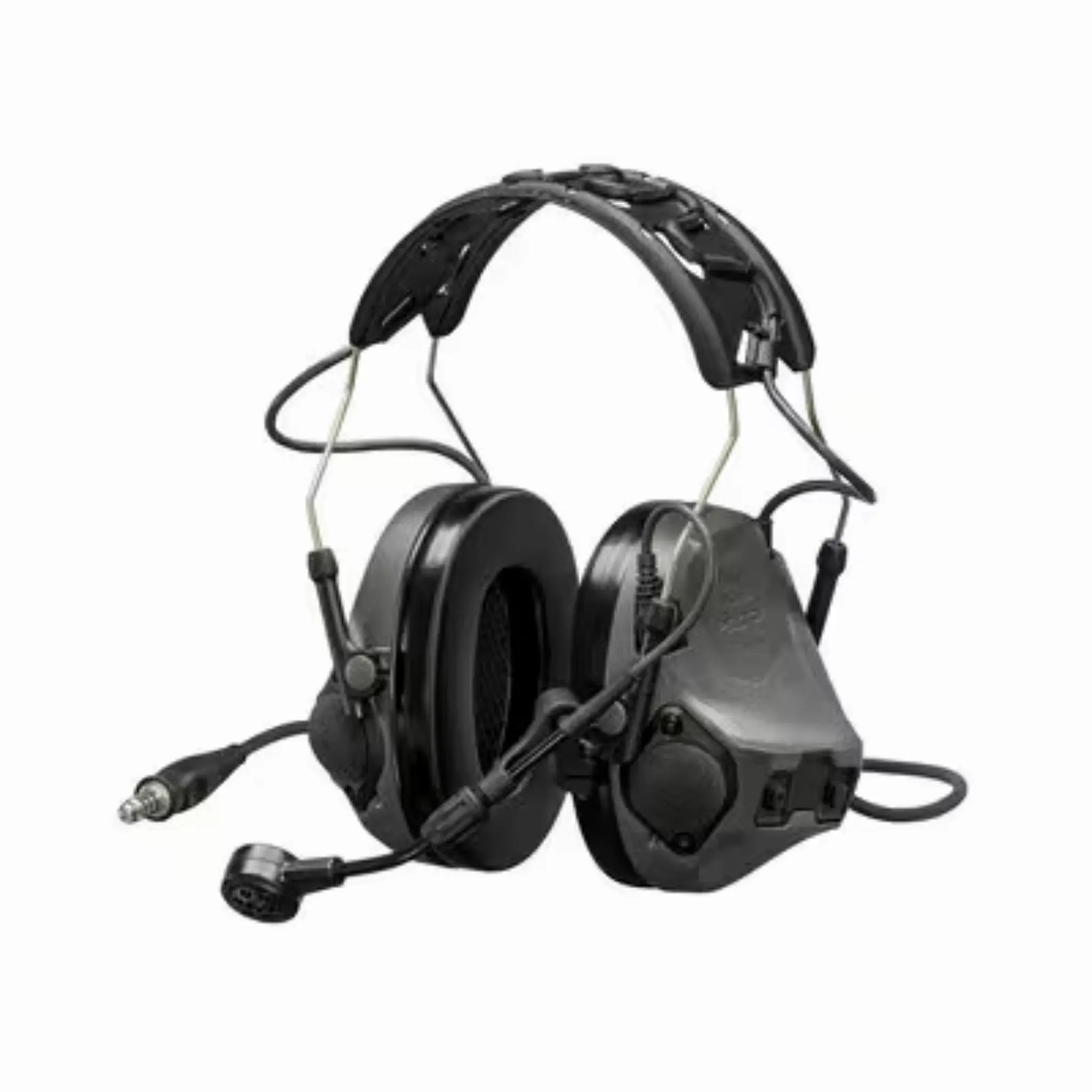 3M PELTOR MT14H418A-47-GE ComTac VIII Single Comm Headset, Nexus 4-Con, Charcoal Gray, Main Image
