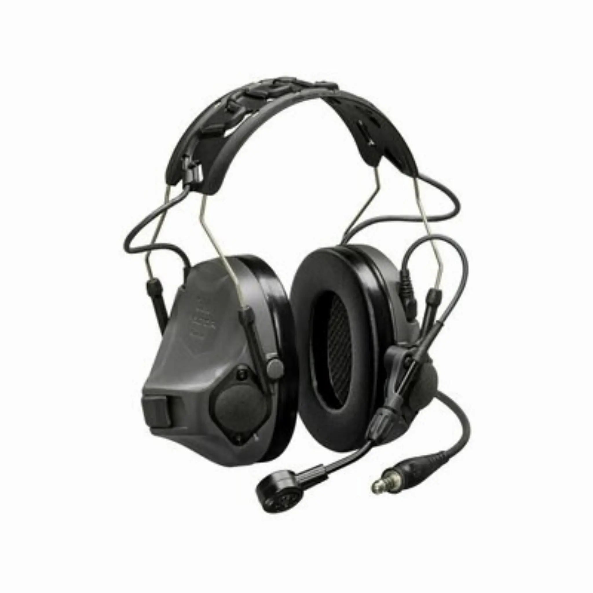 3M PELTOR MT14H418A-47-GE ComTac VIII Single Comm Headset, Nexus 4-Con, Charcoal Gray, Main Image 1