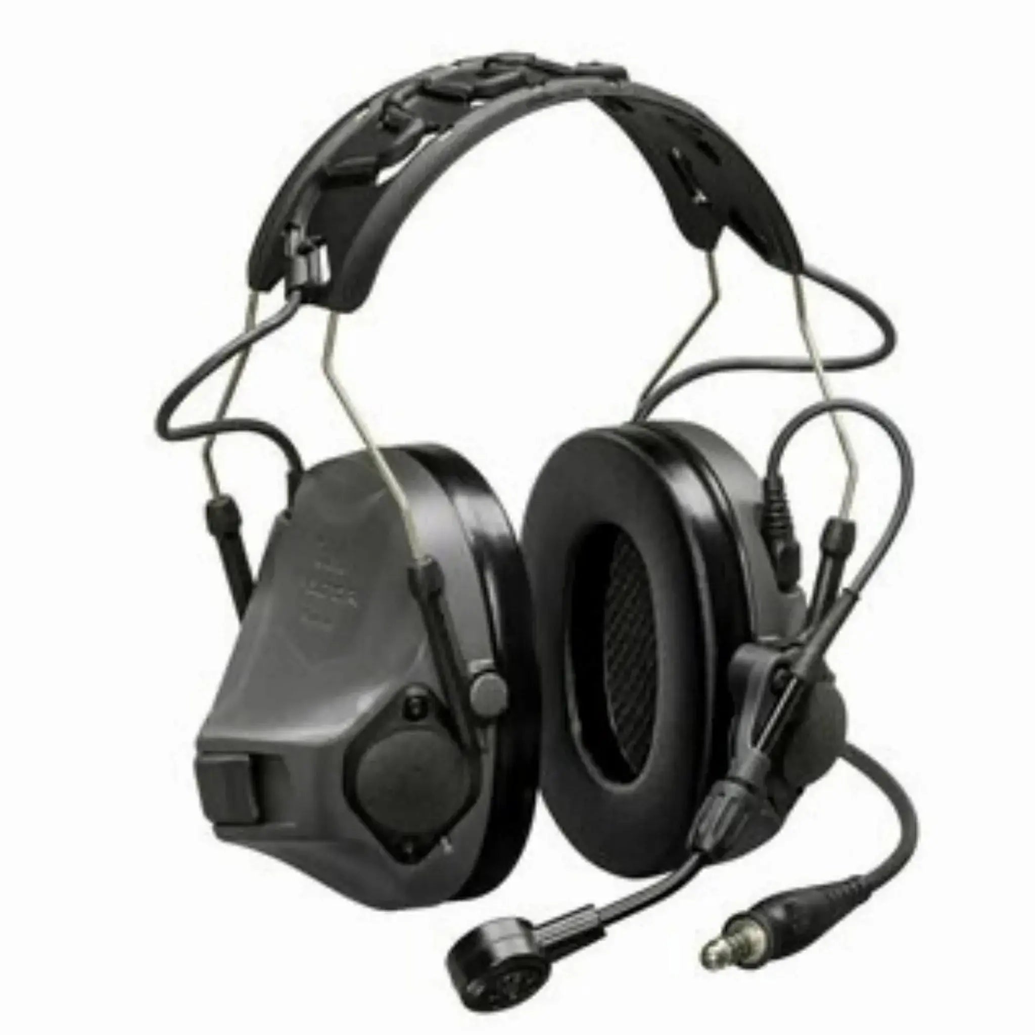 3M PELTOR MT14H418A-47-GE ComTac VIII Single Comm Headset, Nexus 4-Con, Charcoal Gray, Main Image 1