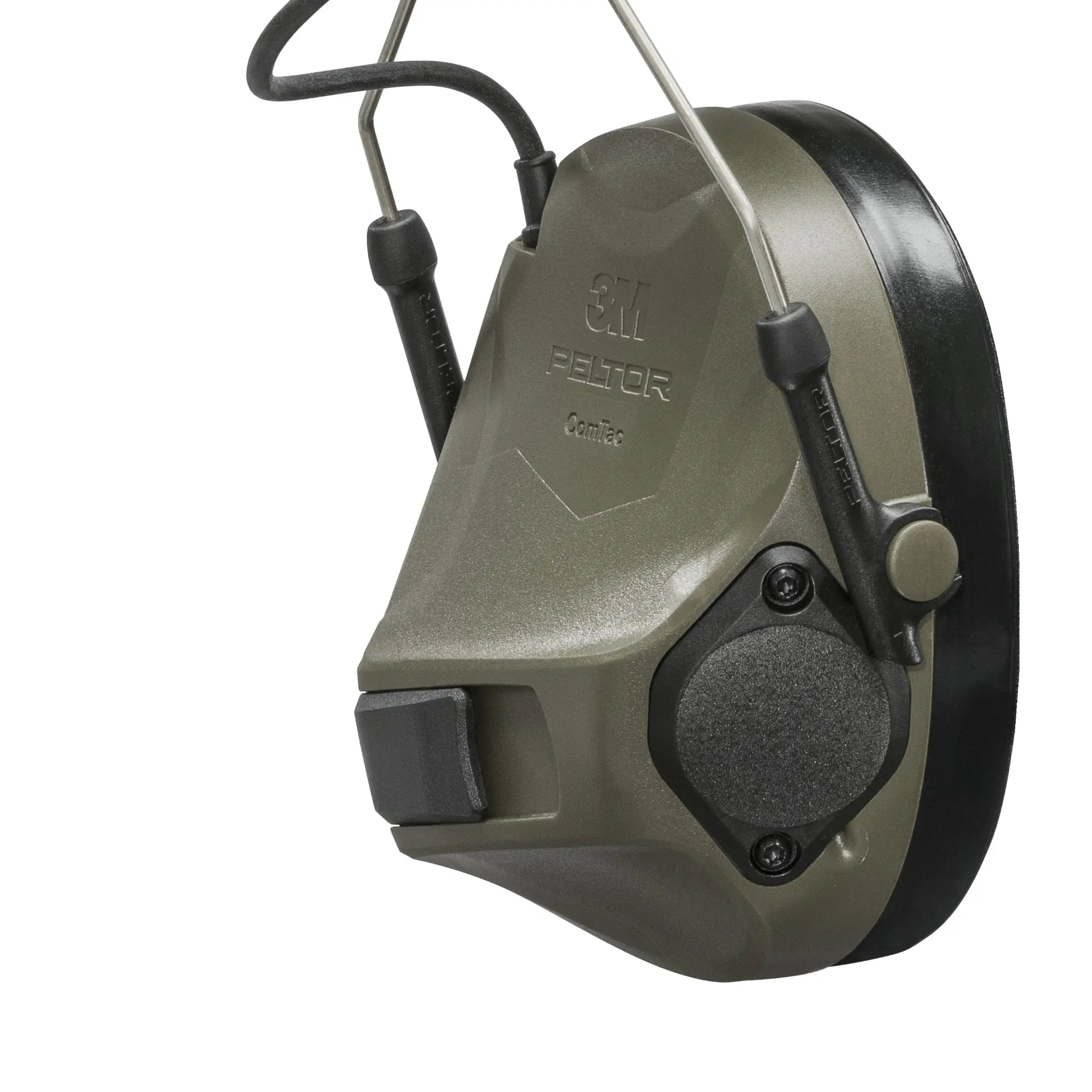 3M PELTOR MT14H418A-47-GN ComTac VIII Single Comm Headset, Nexus 4-Con, O.D. Green, Right Side View