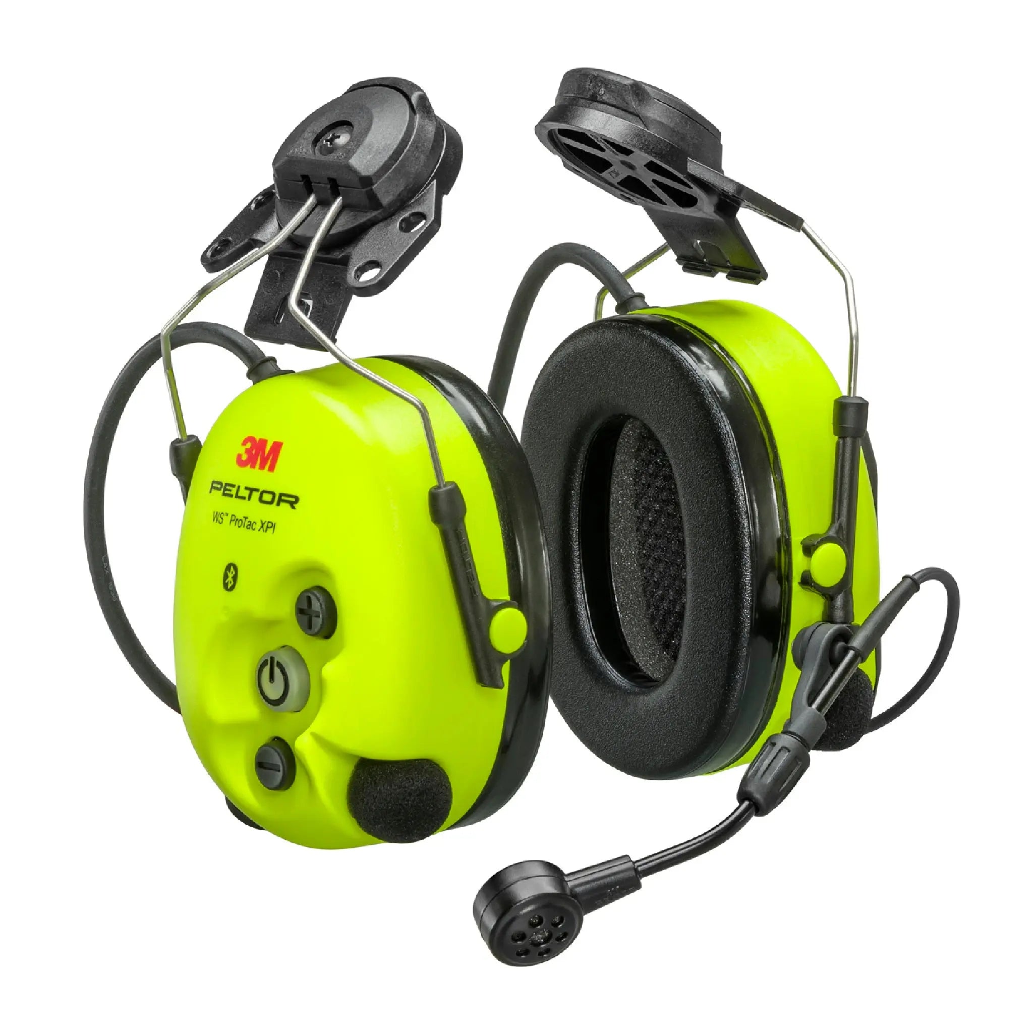 3M PELTOR MT15H7P3EWS6-111 WS ProTac XPI Headset, Hard Hat Attachment, FLX2, Hi-Vis Yellow, 1 Each