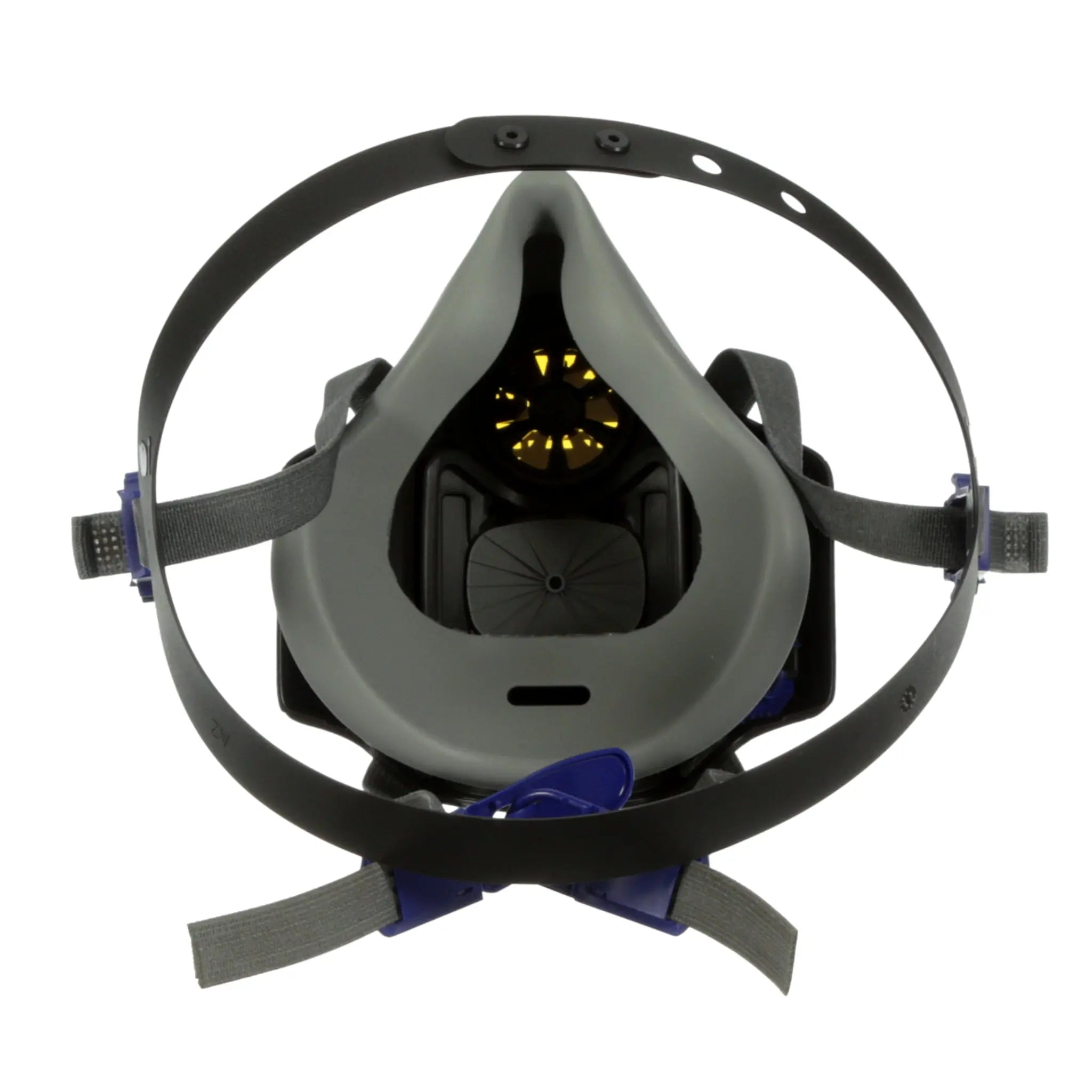 3M Secure Click HF-800 Series Half Facepiece Reusable Respirator, Gray, Back View