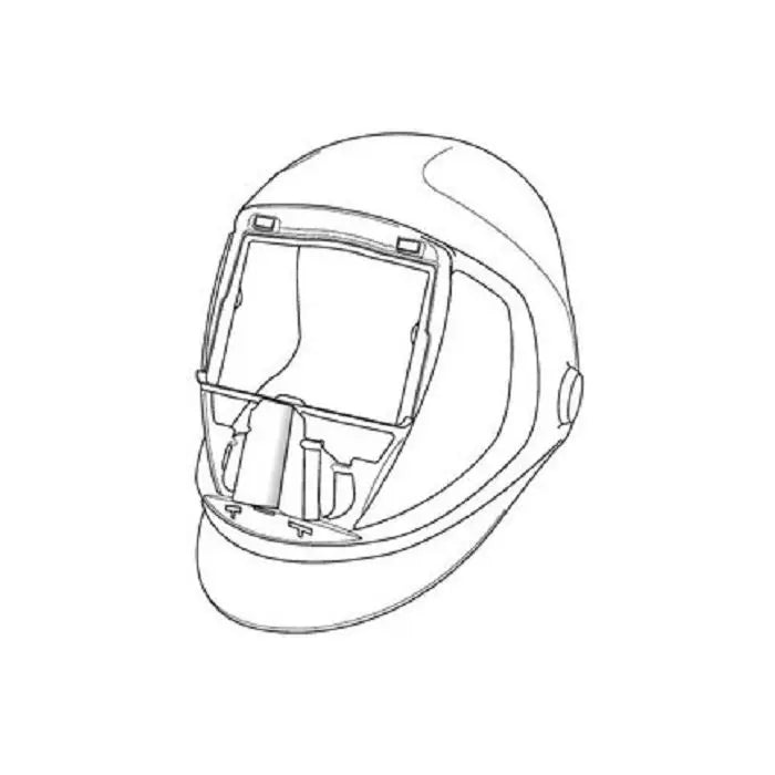 3M Speedglas 9100 06-0300-52 Welding Helmet, No Headband and Silver Front Panel, Black, One Size, 1 Each