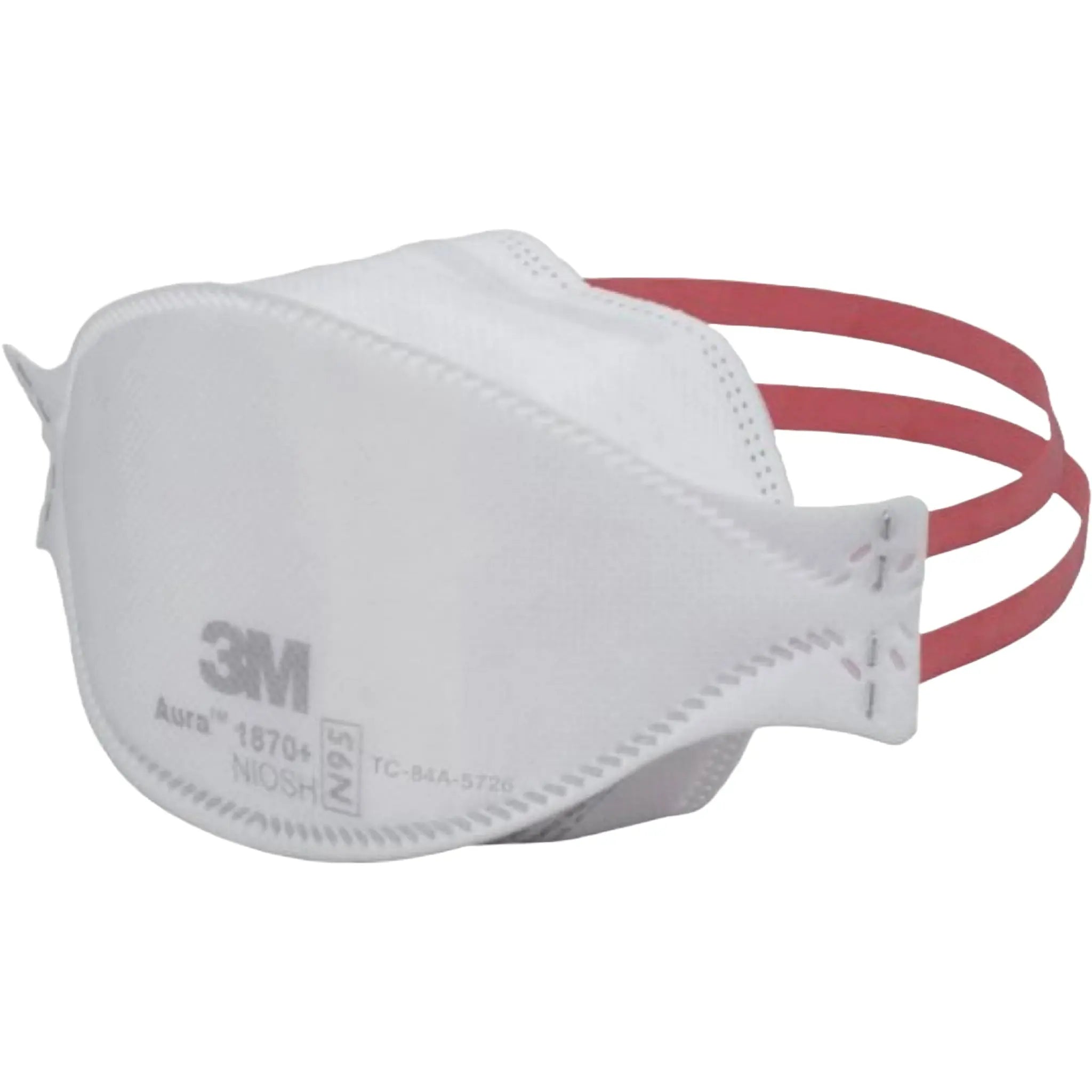 3M 1870+ Aura N95 Health Care Particulate Respirator & Surgical Mask, Left Side View