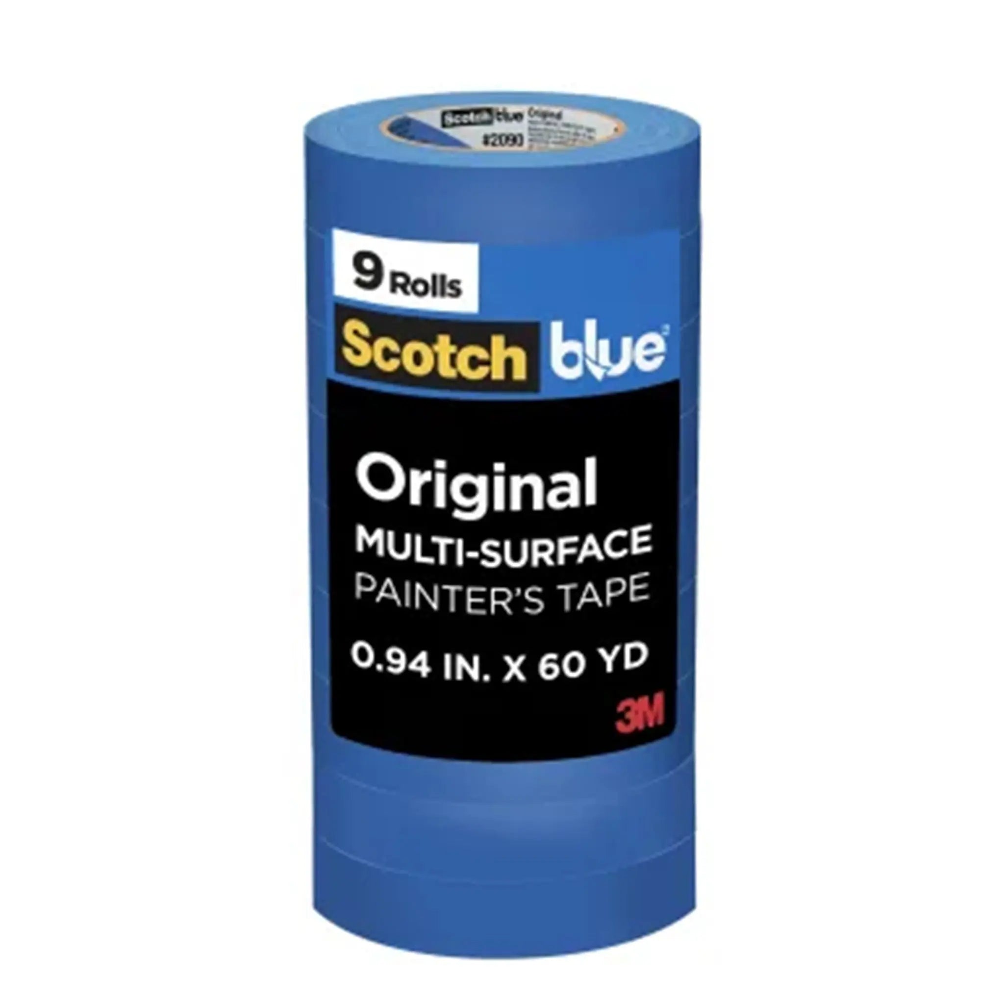 3M ScotchBlue 2090-24AP9 Original Painters Tape, 0.94 in x 60 yd, Pack of 9, Center