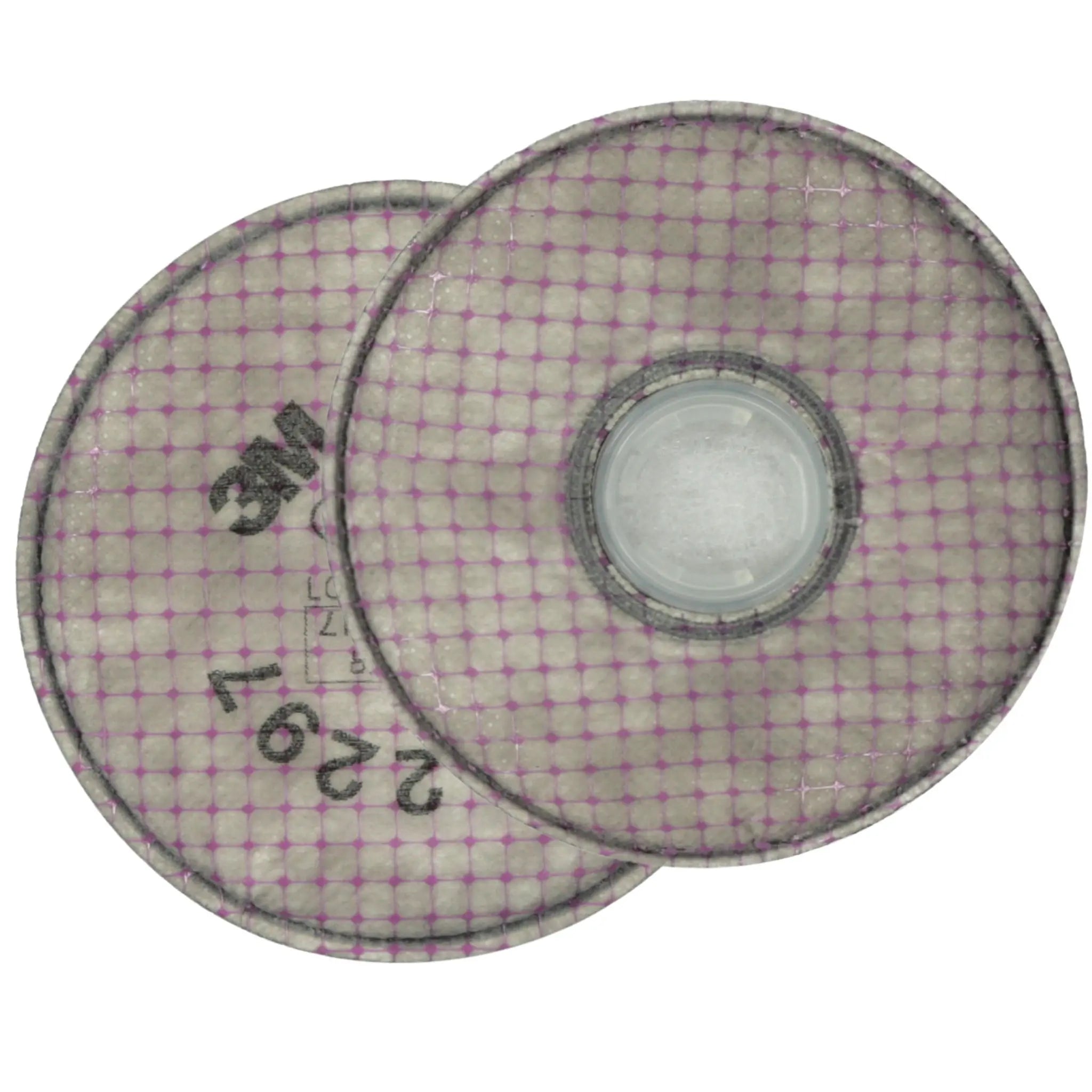 3M 2297 P100 Advanced Particulate Filter with Nuisance Level Organic Vapor Relief, Front and Back 2