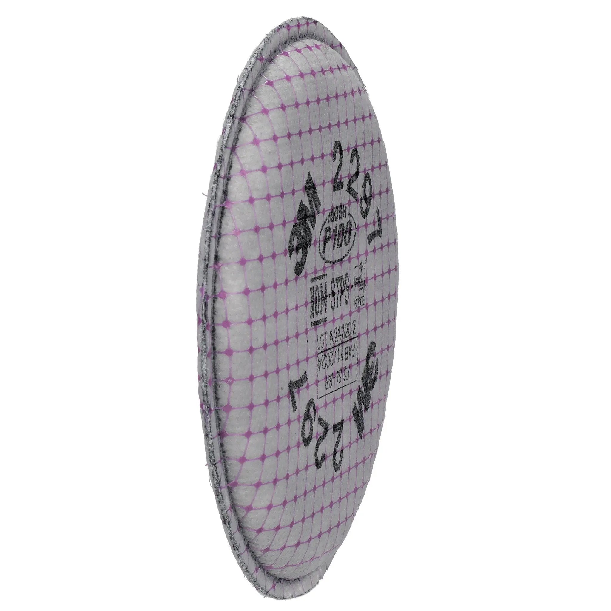 3M 2297 P100 Advanced Particulate Filter with Nuisance Level Organic Vapor Relief, Side