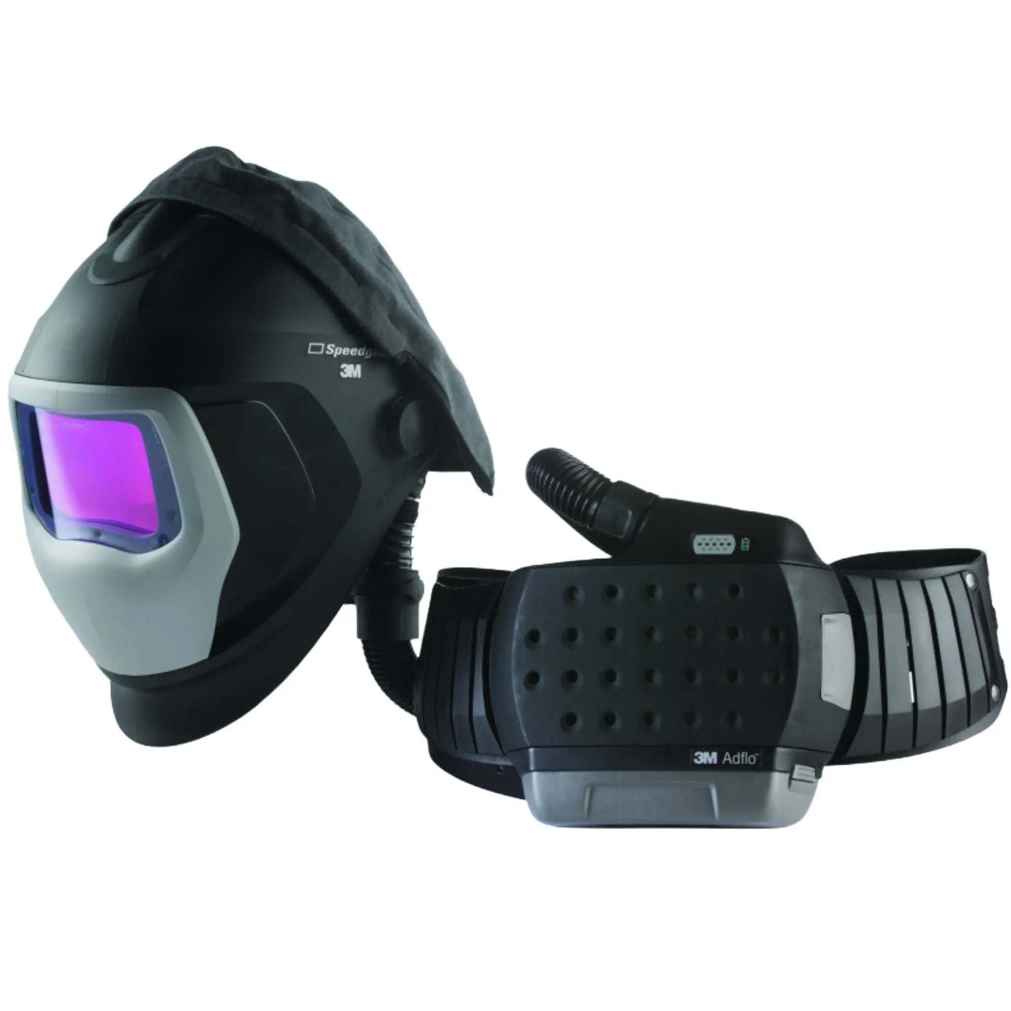 3M Adflo 35-1101-30iSW PAPR with 3M Speedglas Welding Helmet 9100-Air HE Filter Li Ion Batt ADF 9100XXi, Black, Main Image