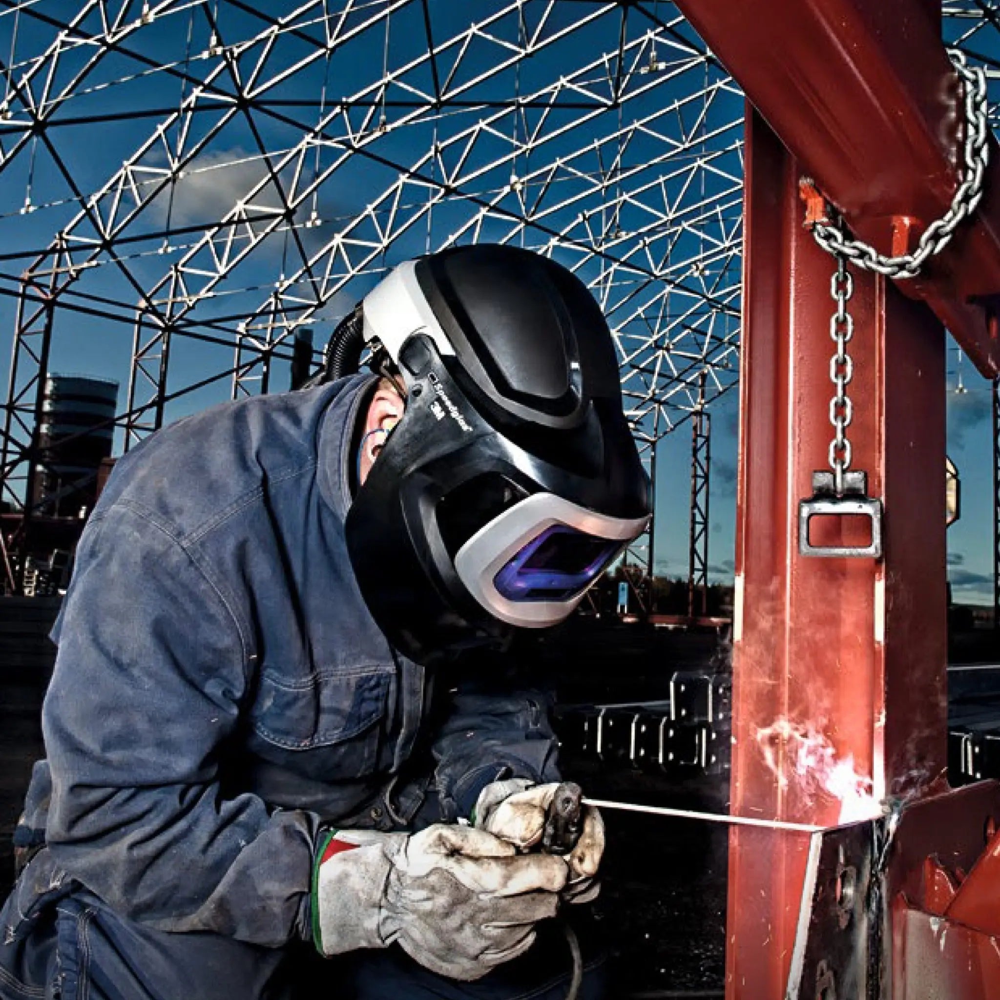 3M Adflo 38-1101-00SW PAPR and Versaflo M-Series Helmet Kit with Speedglas Welding Shield Li Ion Battery No ADF, Black, 1 Each