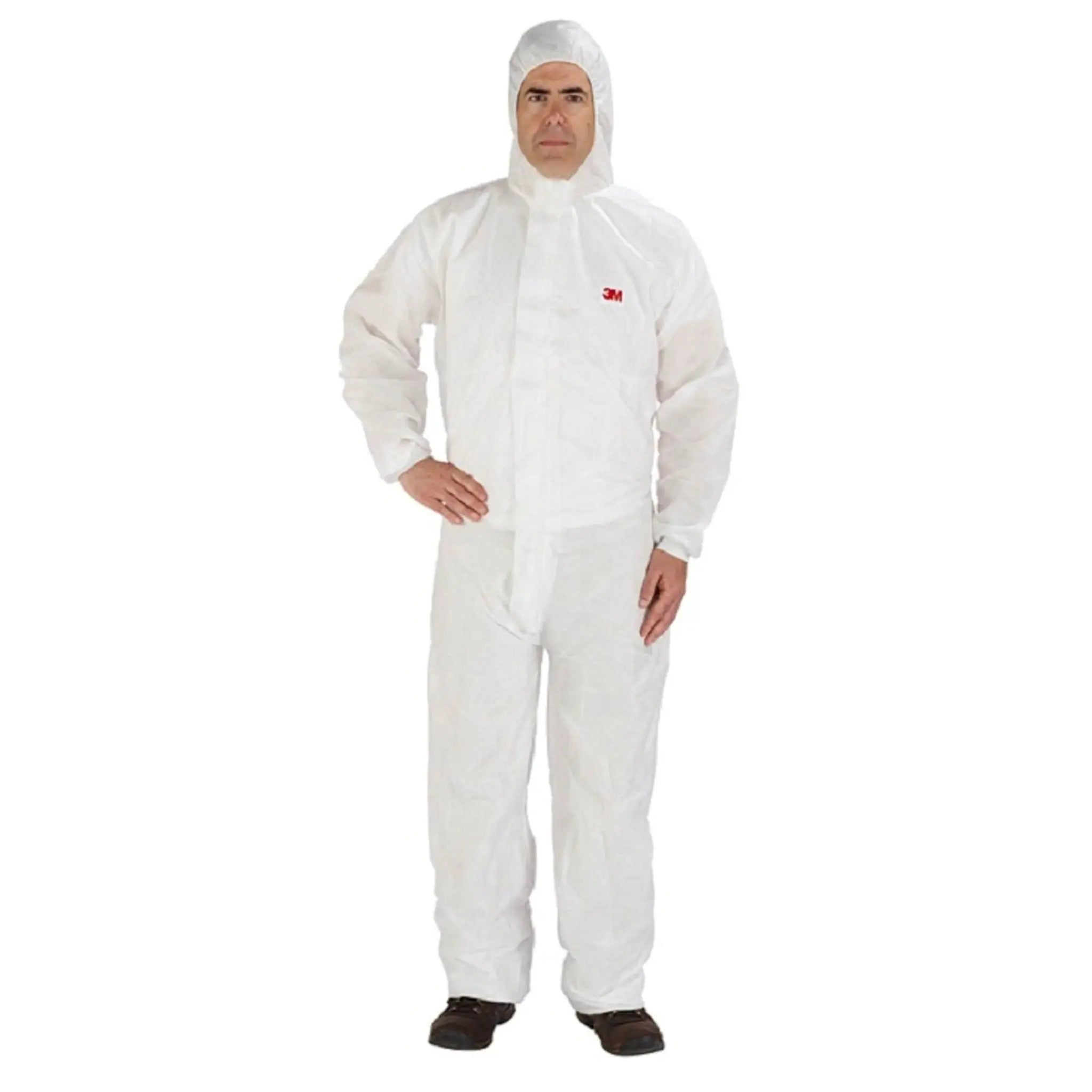 3M 4520 Disposable Protective Coverall Type 5/6, White/Green, Case of 20